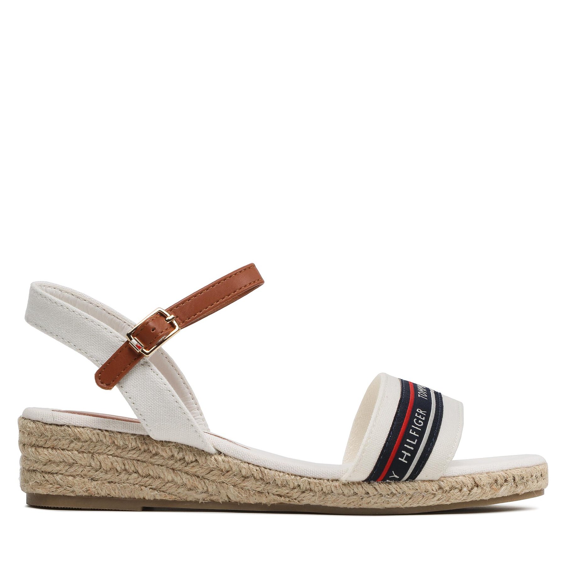 Espadrilky Tommy Hilfiger Rope Wedge T3A7-32777-0048X100 S Biela