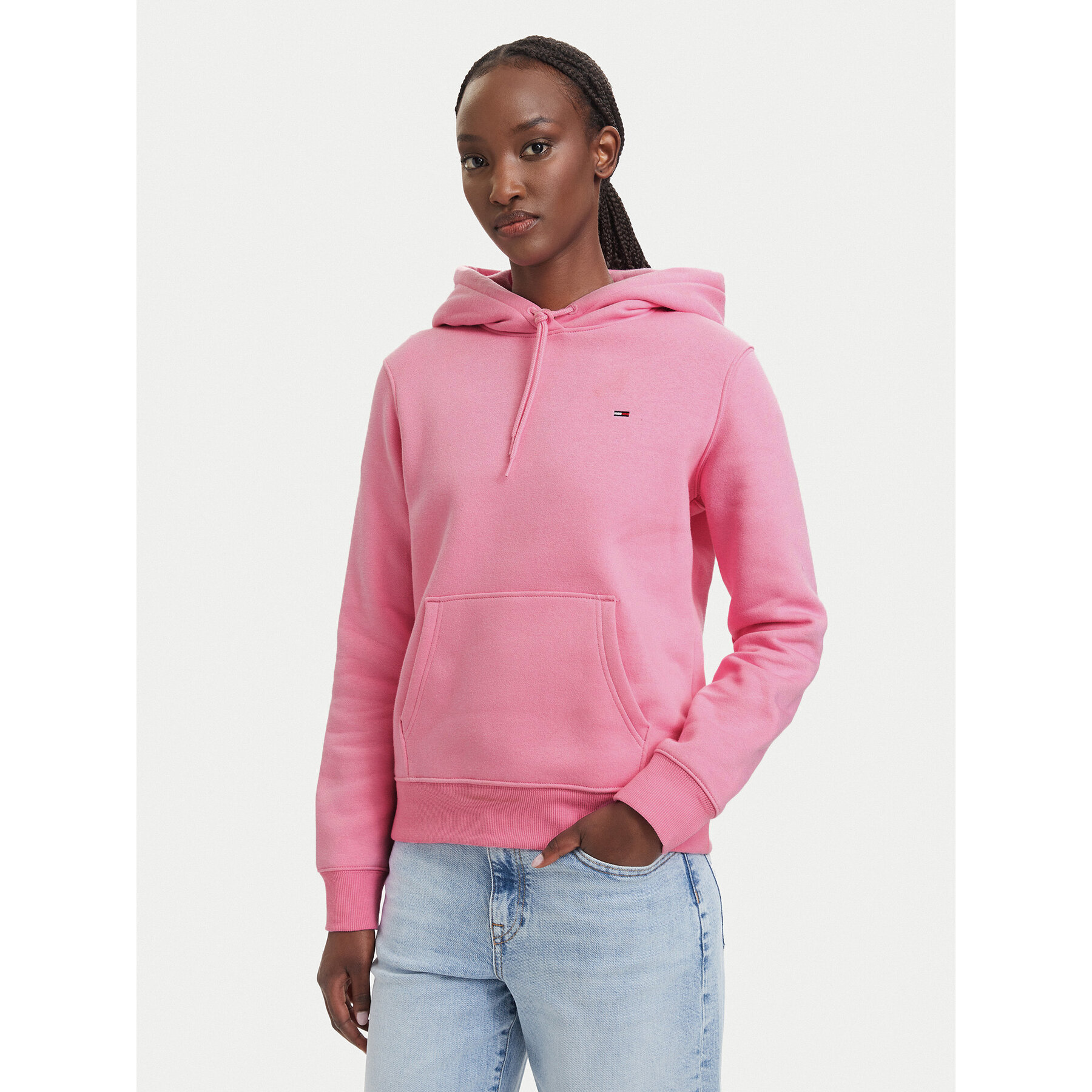 Tommy Jeans Sweatshirt Flag DW0DW19958 Hellrosa Regular Fit