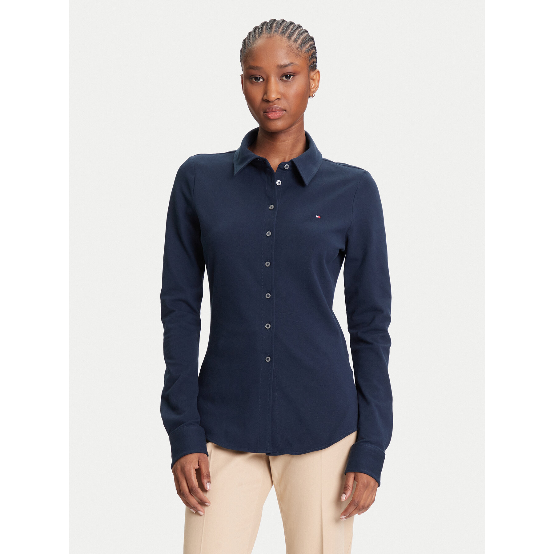 Tommy Hilfiger Hemd 1985 WW0WW43528 Dunkelblau Slim Fit