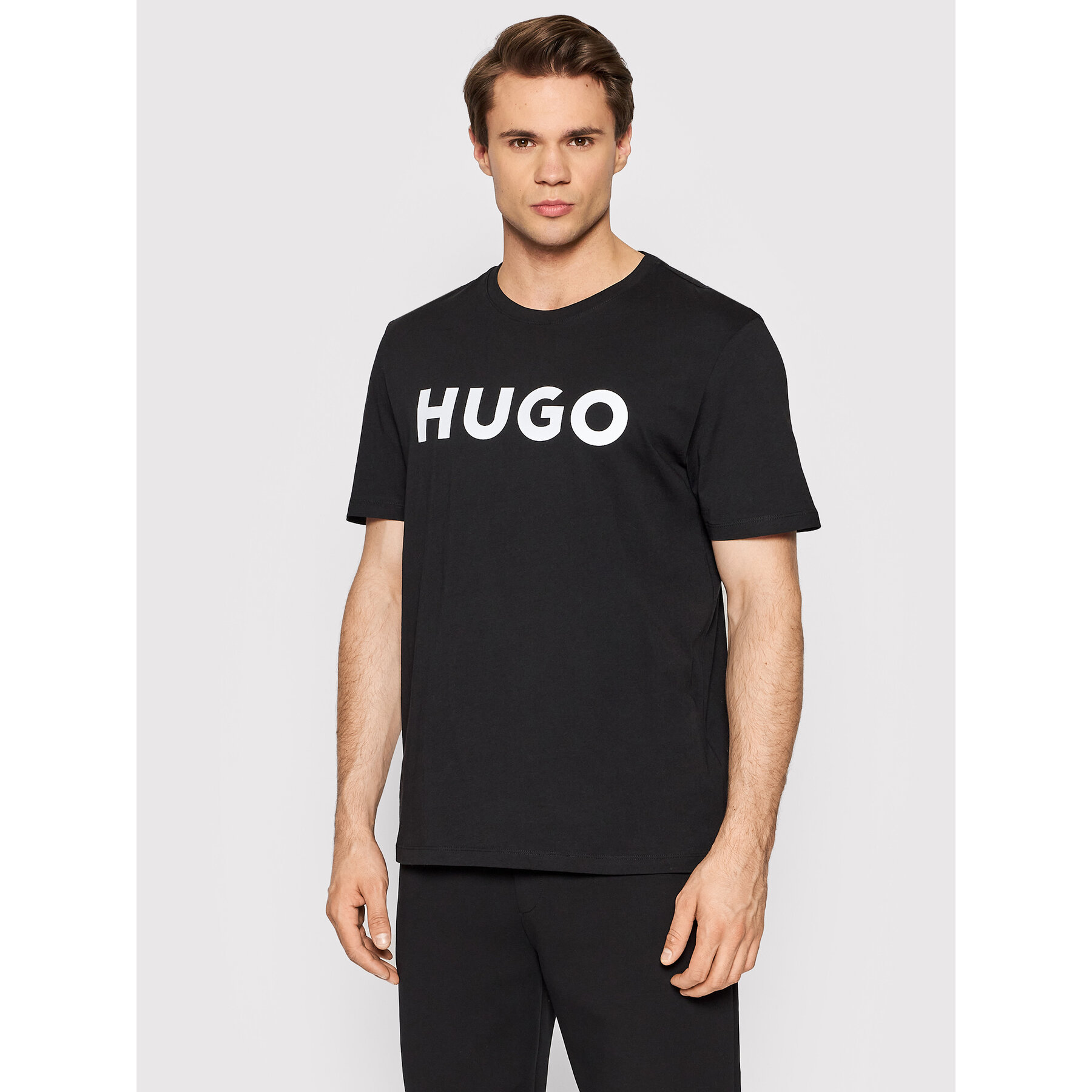 Hugo T-shirt Dulivio 50467556 Crna Regular Fit
