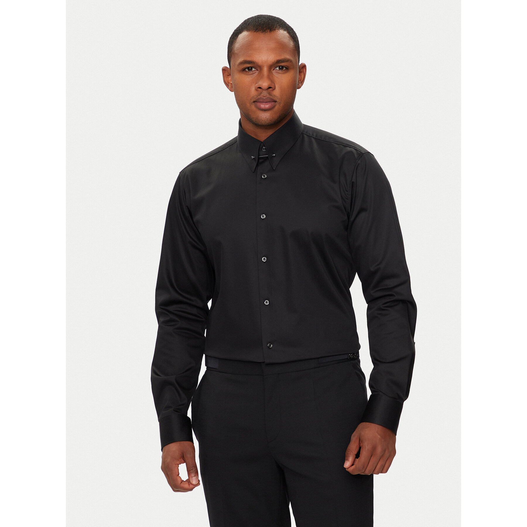 Hugo Hemd Vikko 50519847 Schwarz Modern Fit
