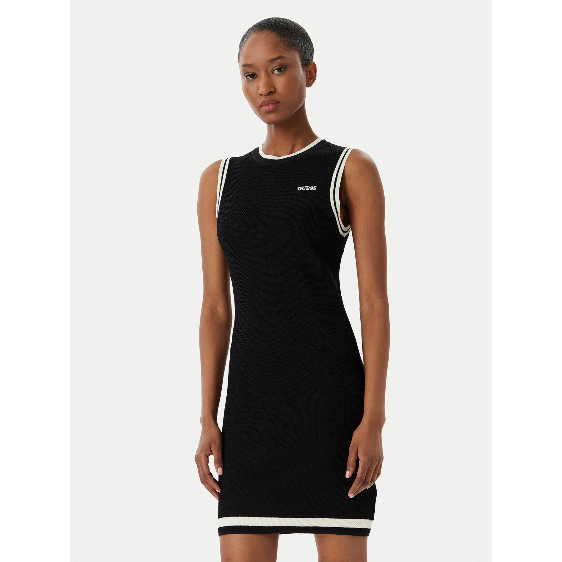 Guess Strickkleid V6GK04 Z0648 Schwarz Regular Fit