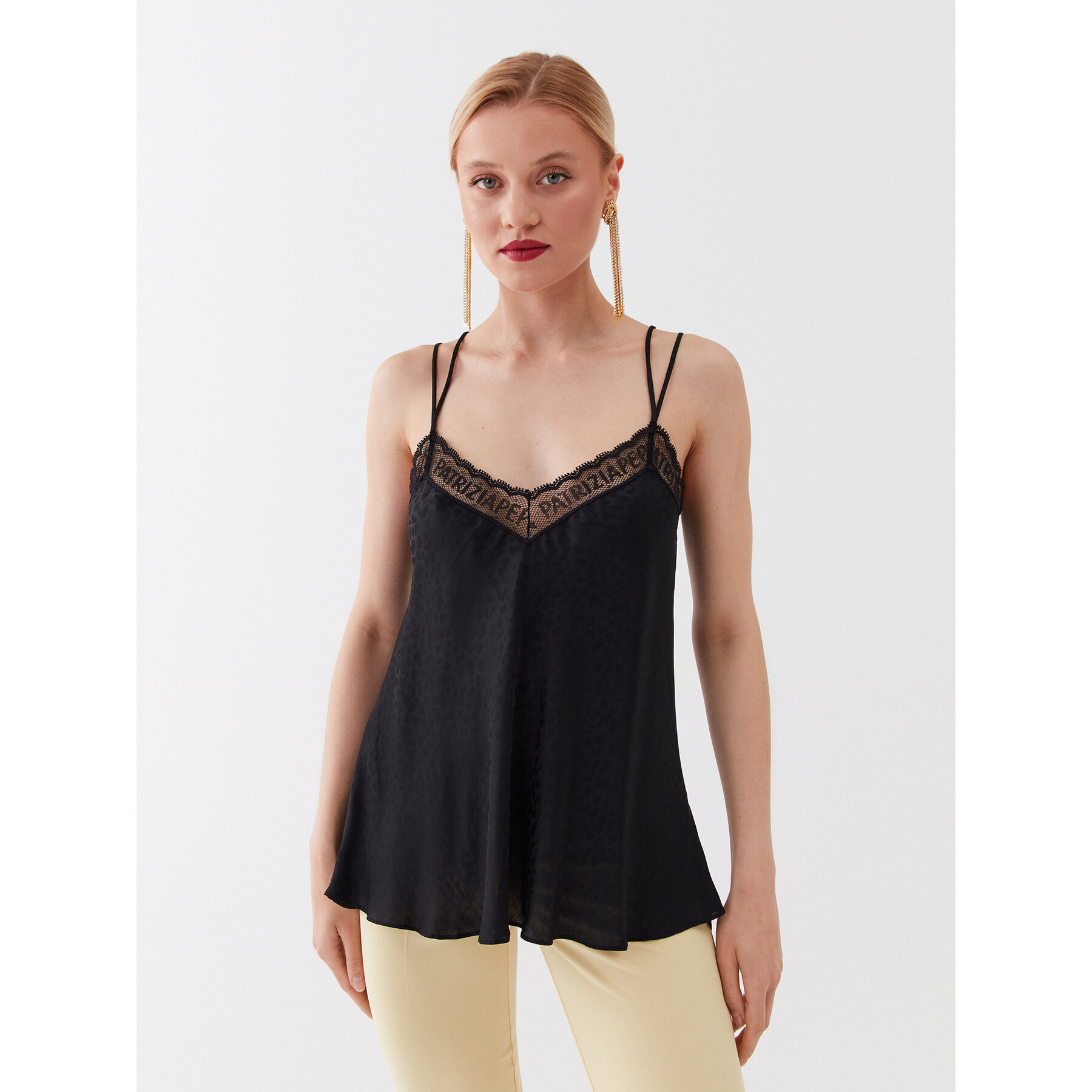 Patrizia Pepe Top 2C1455/A260-K103 Nero Regular Fit
