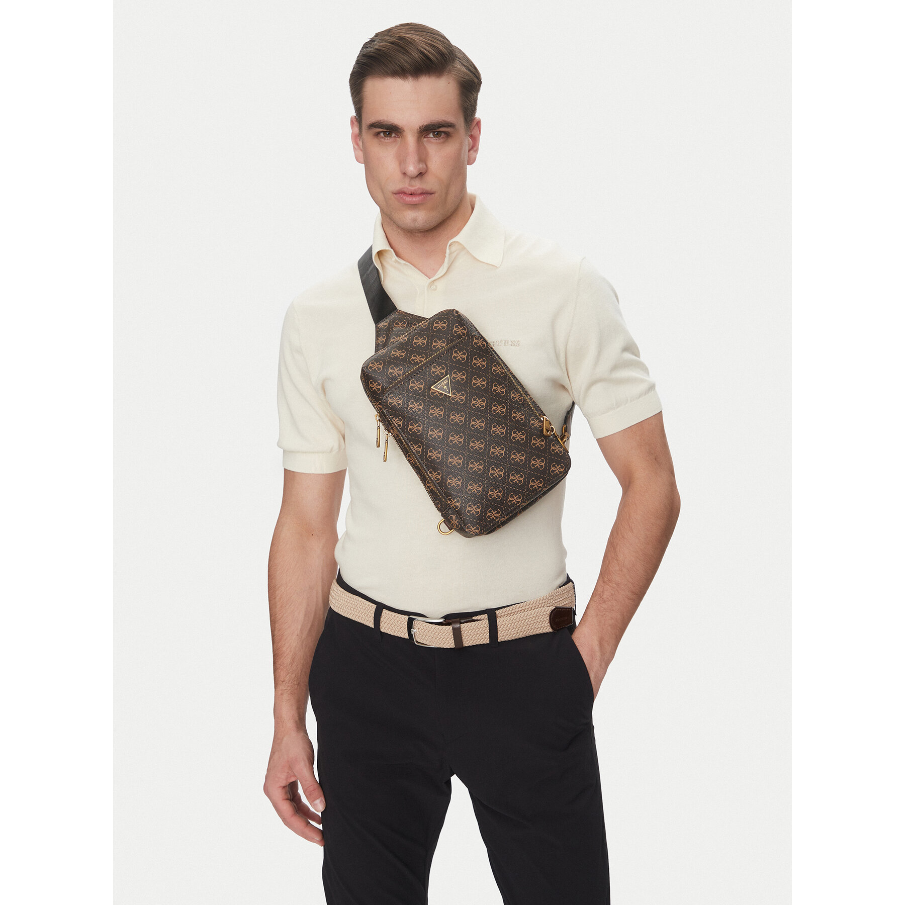 Torbica za okrog pasu Guess MIlano HMMILO P5226 Rjava