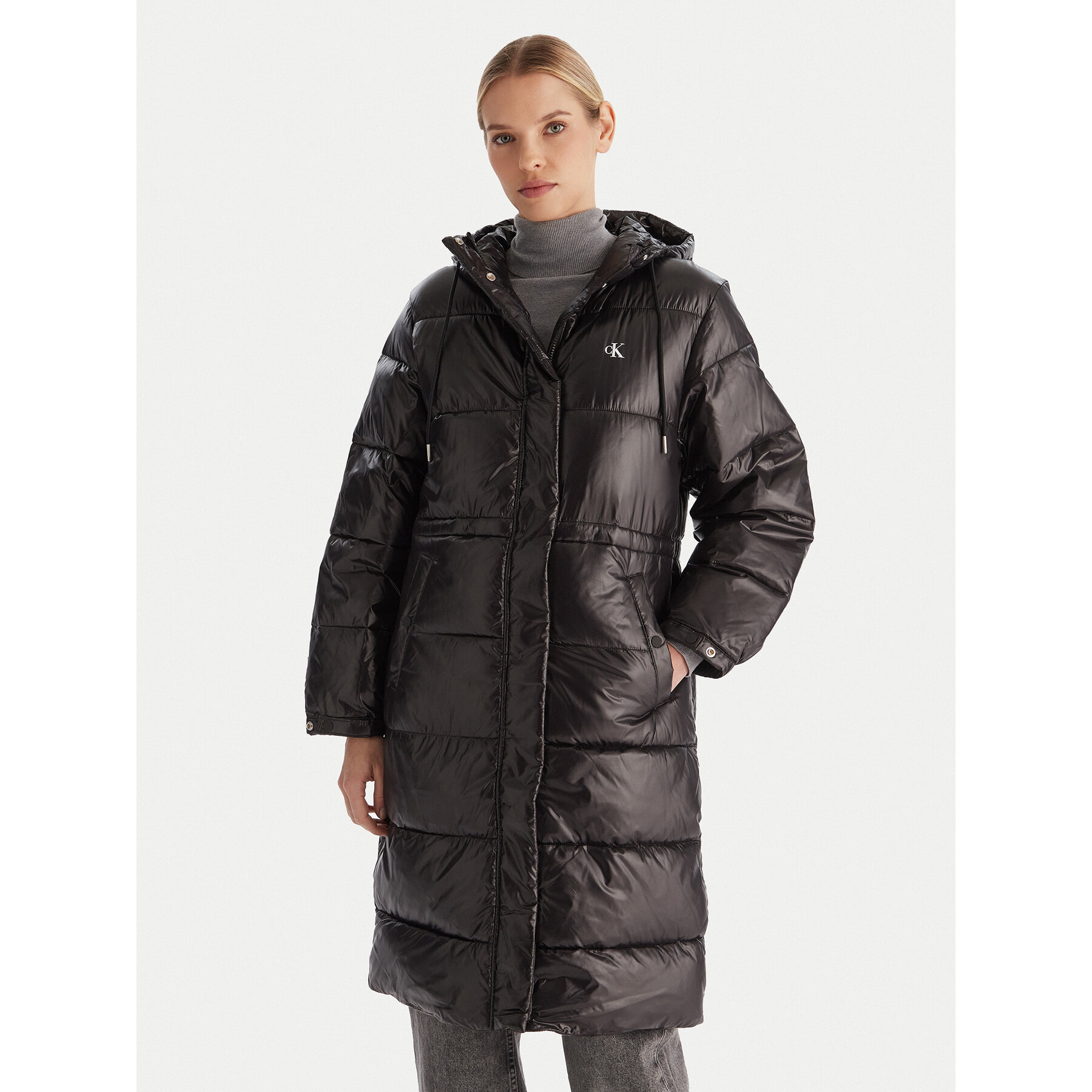 Calvin Klein Jeans Winterjacke LV047D506G Schwarz Relaxed Fit