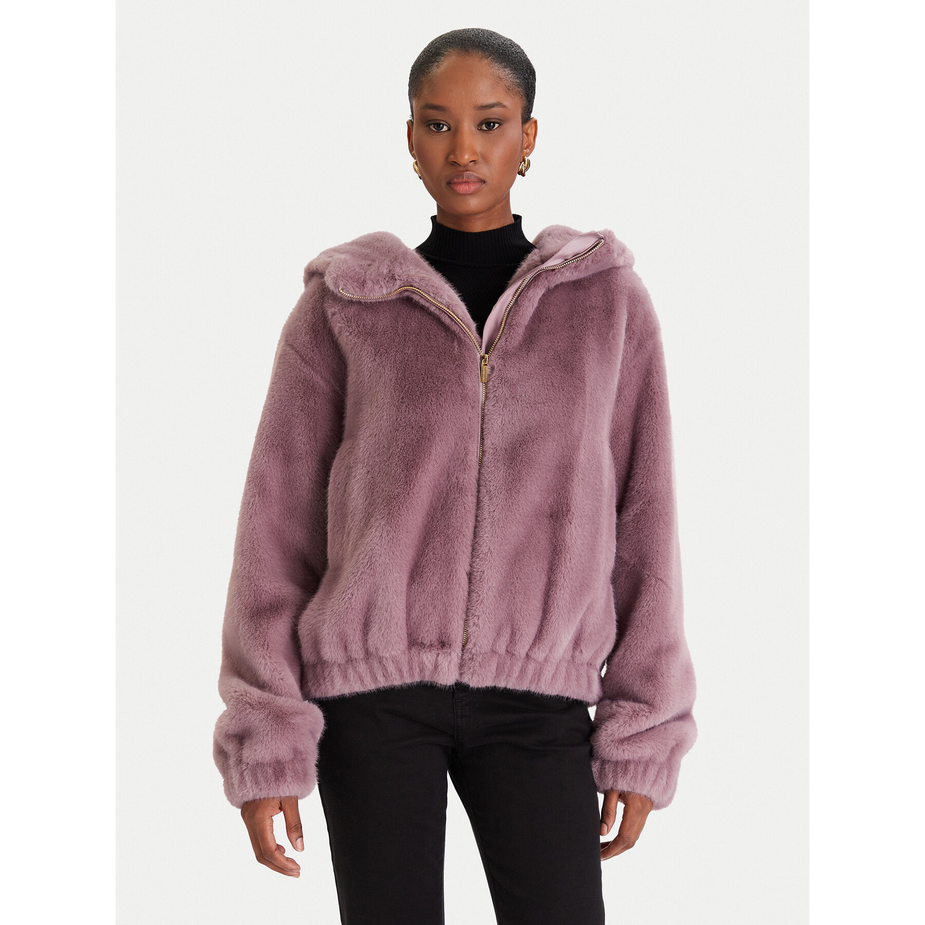 Marciano Guess Pelzmantel 5BGL24 7382A Violett Regular Fit