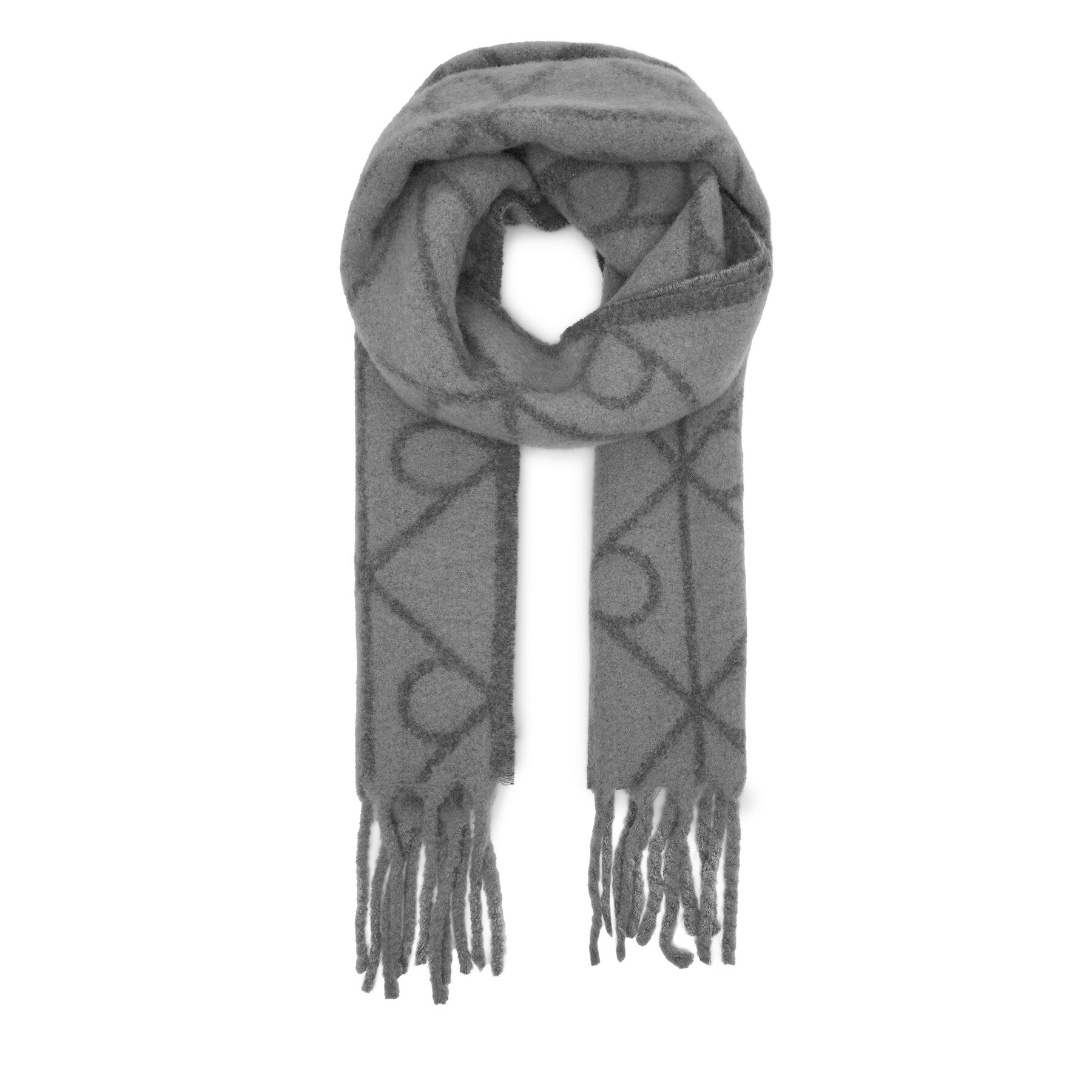 Fular Calvin Klein Emblem Aop Brushed LV04D8072G Gri