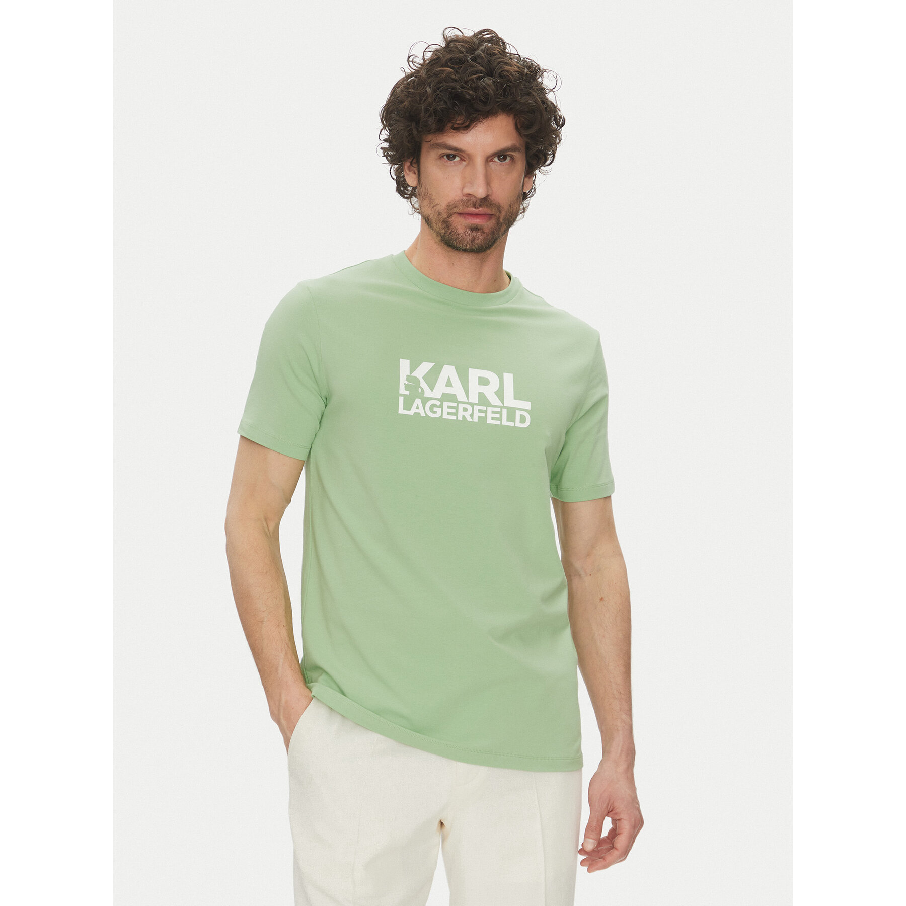 KARL LAGERFELD T-shirt 755087 552235 Verde Regular Fit