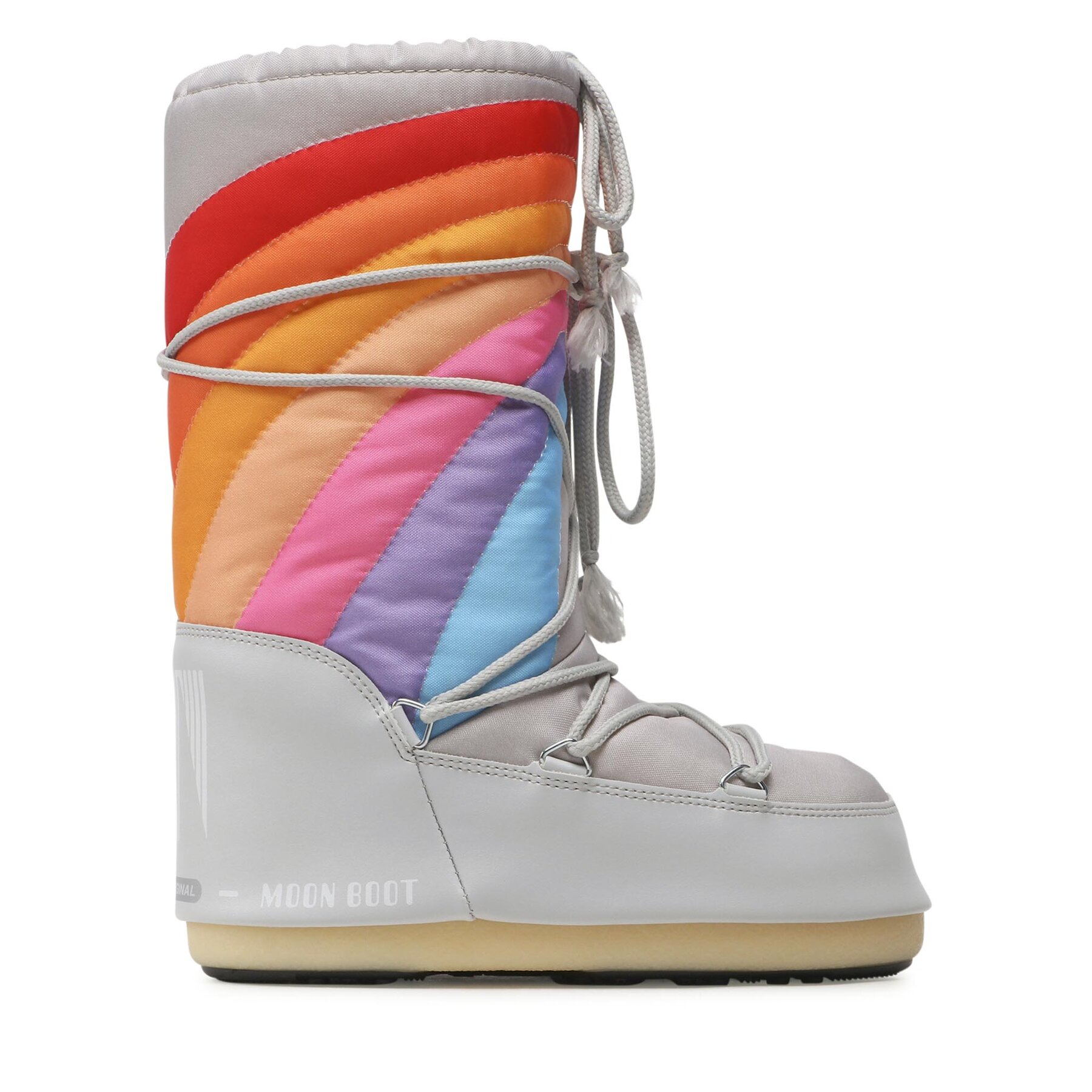 Damskie Śniegowce Moon Boot, Rozmiar 39-41 Szary Icon Rainbow 14027700002