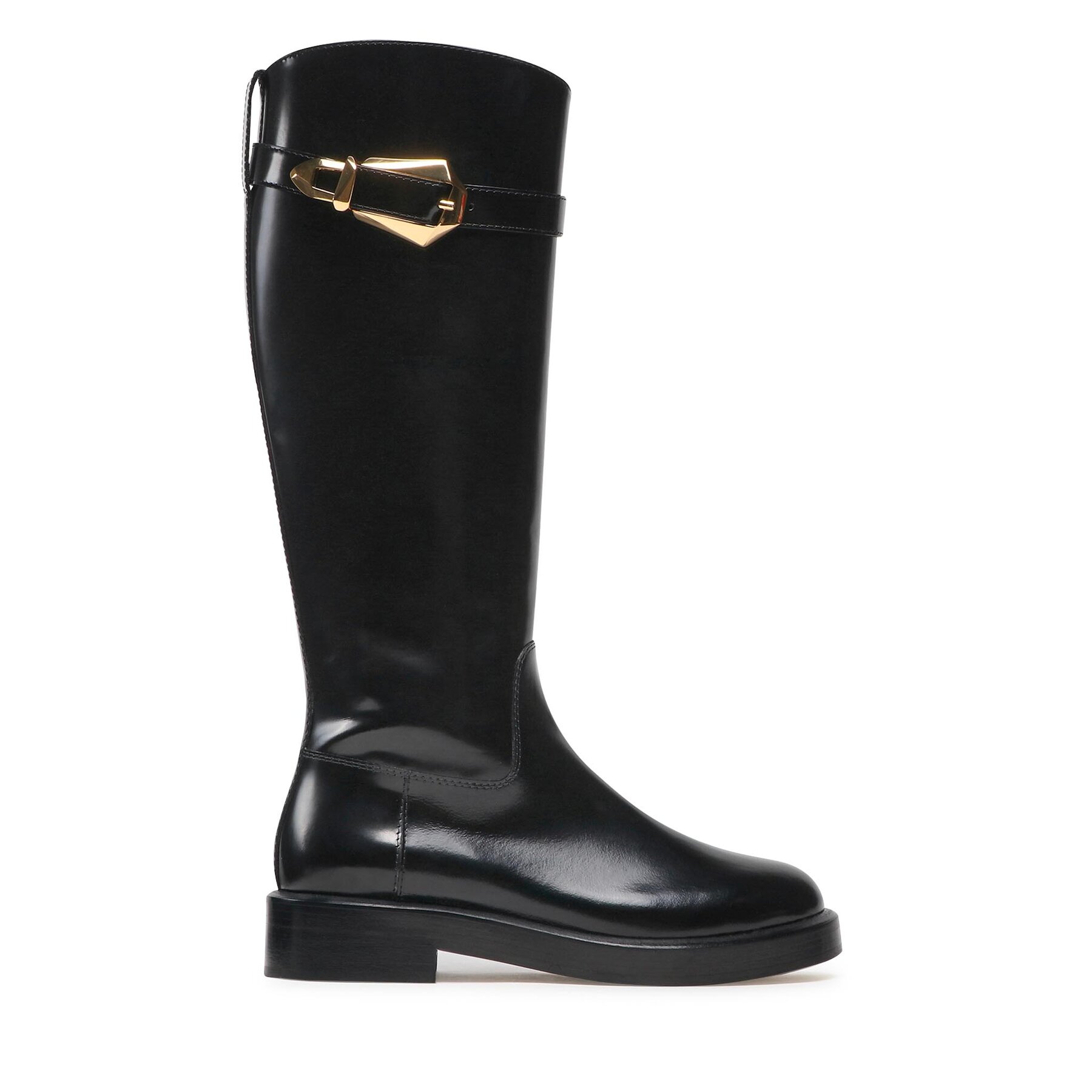 Čižmy vo vojenskom štýle Alberta Ferretti 22251A6201 8005 Čierna