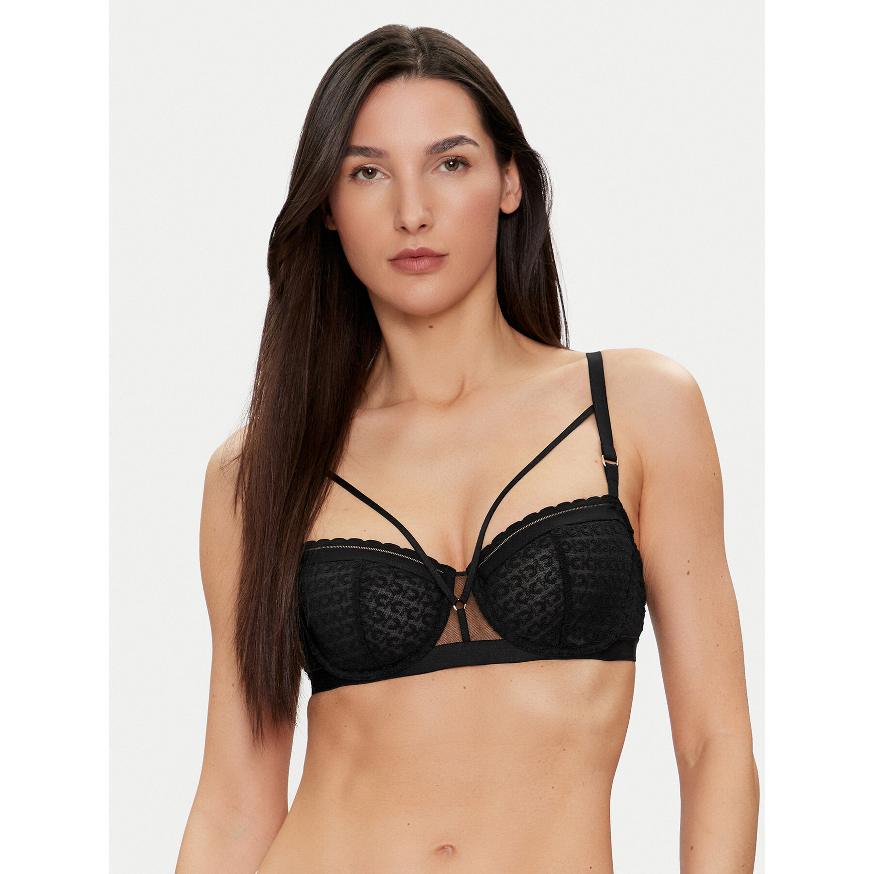 Chantelle Chantelle Σουτιέν Balconette Monogram C11ZM5 Μαύρο