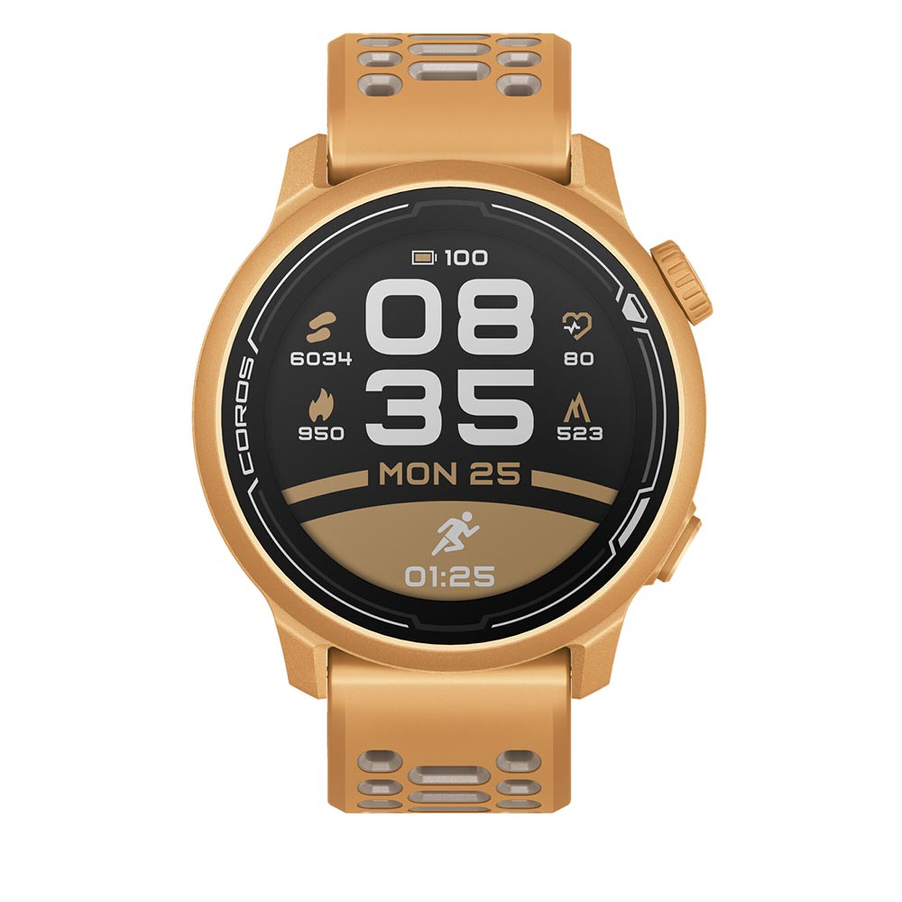 Pametna ura Coros Pace 2 WPACE2-GLD Gold W/Silicone Band