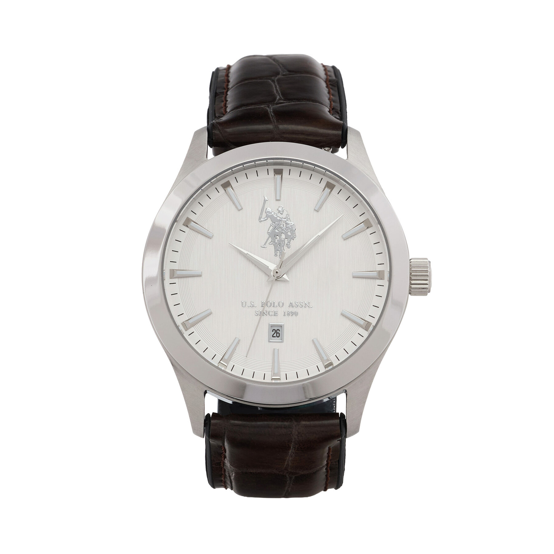 Hodinky U.S. Polo Assn. Yale USP7369WH Hnedá
