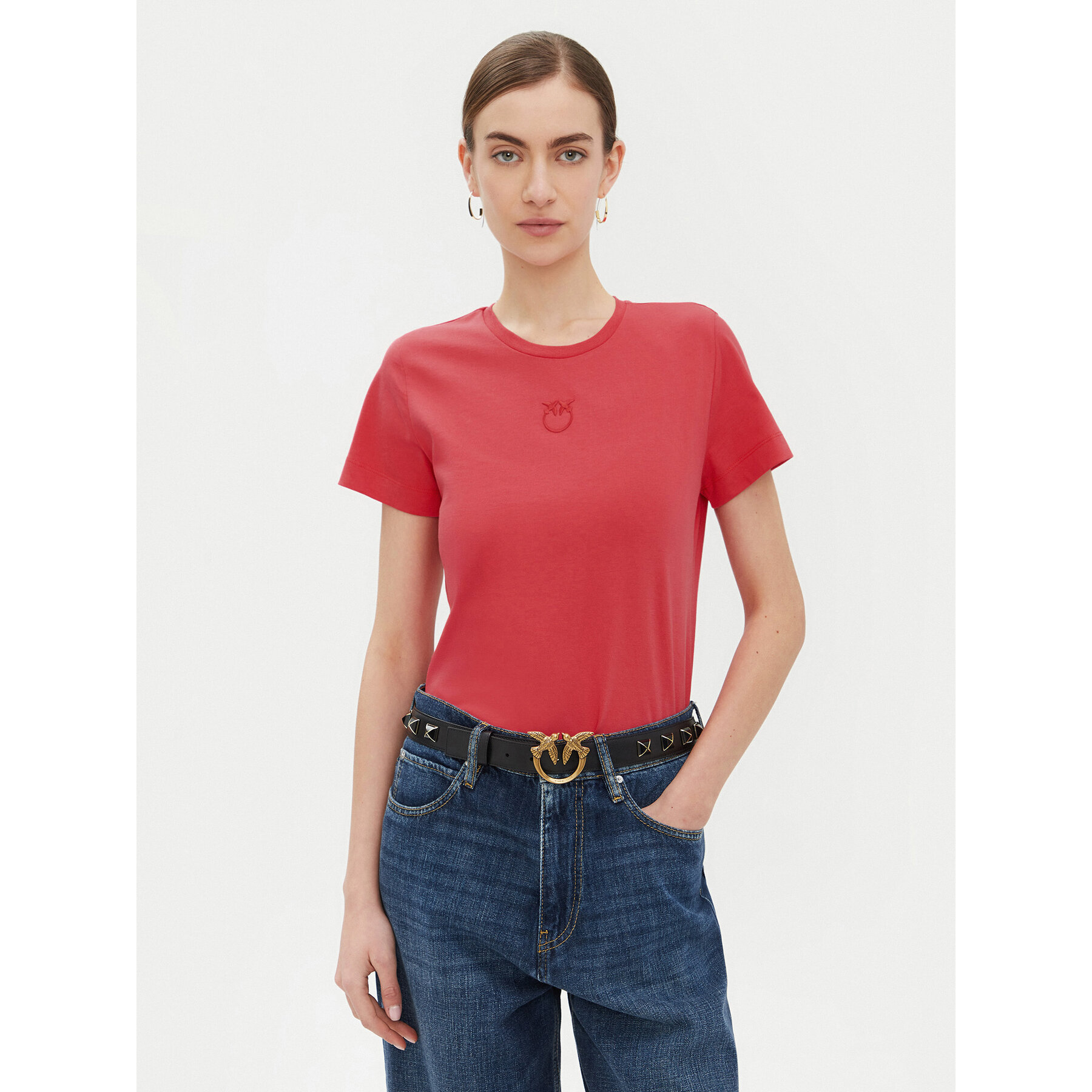 PINKO T-Shirt 100355 A2HN Rot Regular Fit