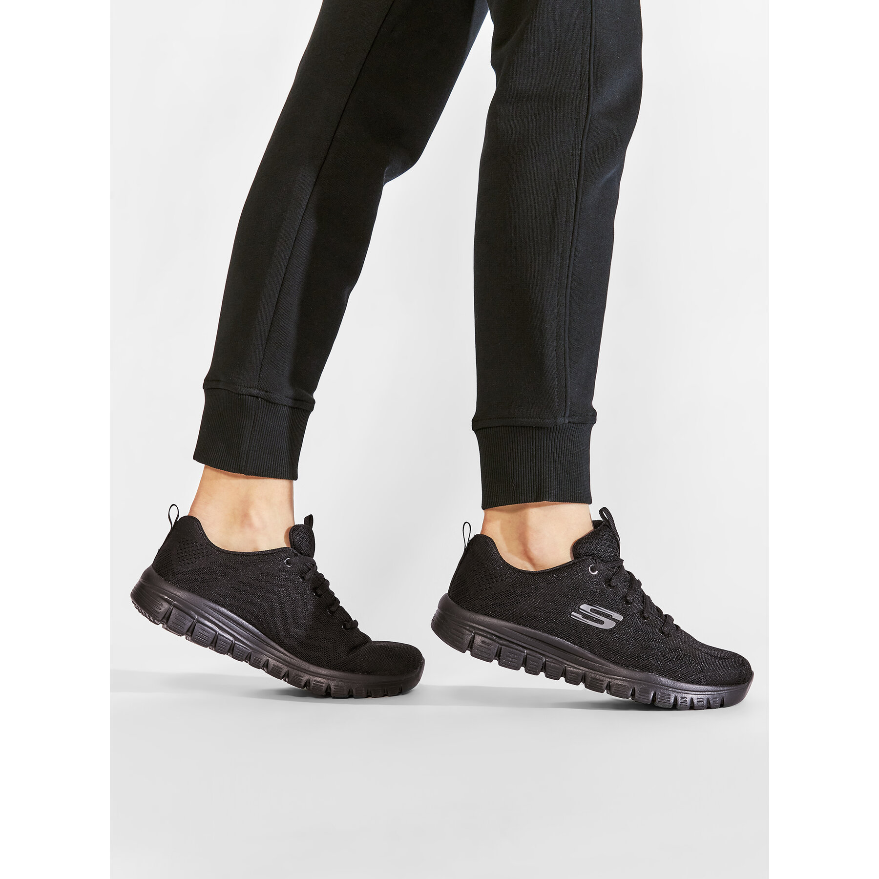 Sneakers Skechers Get Connected 12615/BBK Negru