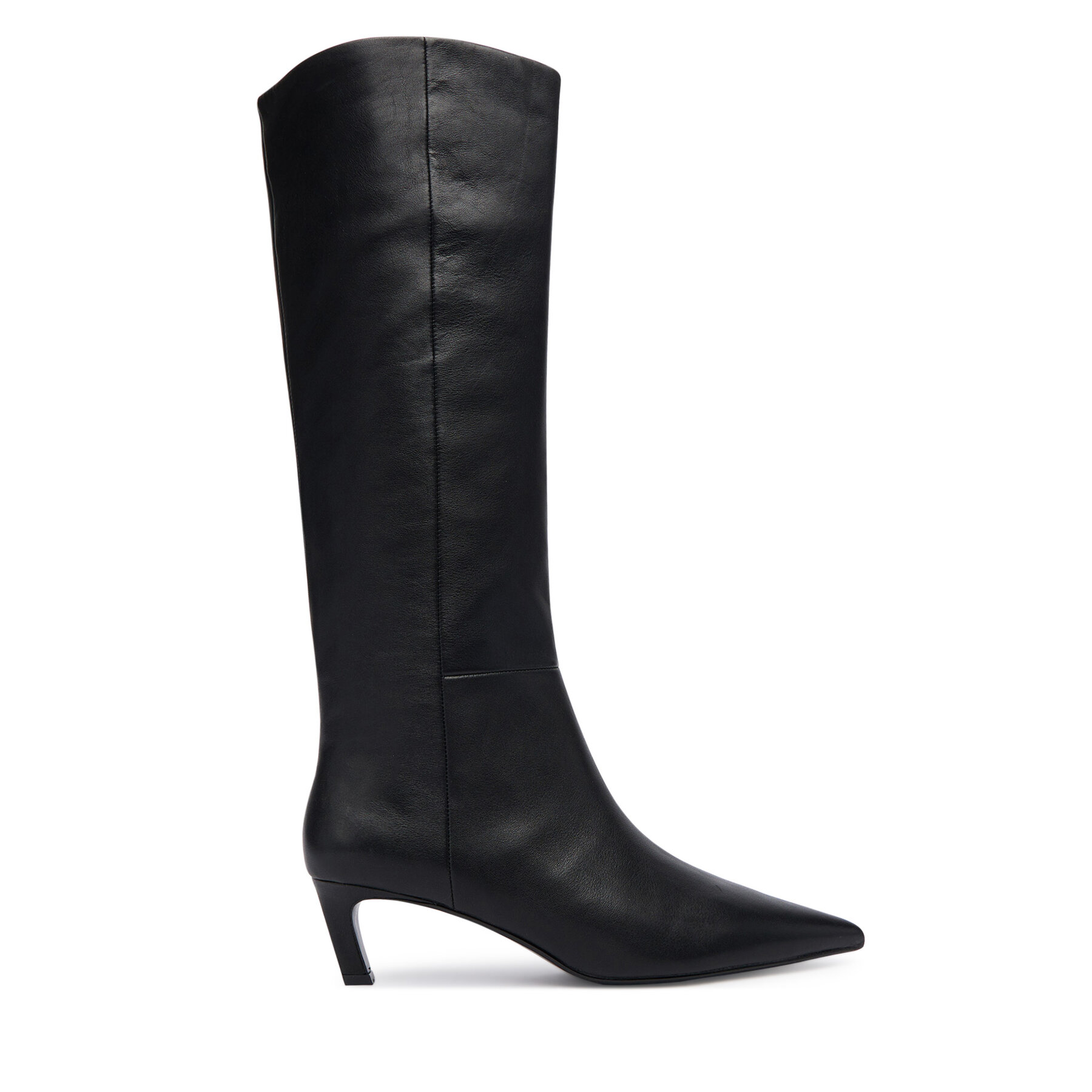Cizme Calvin Klein Ess Kitten Heel Long Boots HW0HW02690 Negru