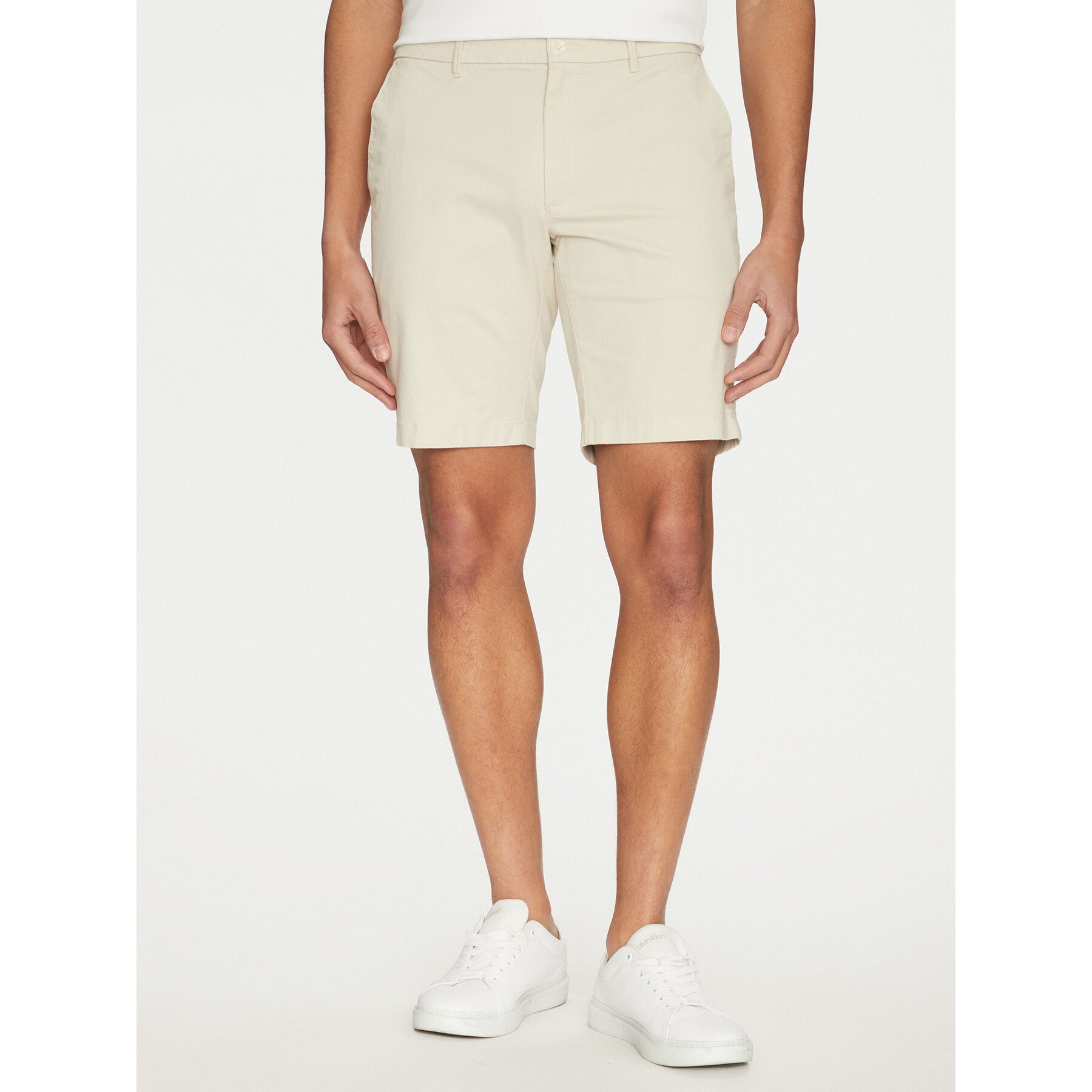 Calvin Klein Stoffshorts Modern Twill K10K114063 Beige Slim Fit