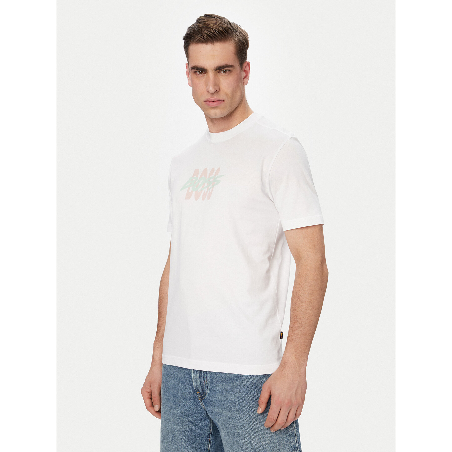 BOSS T-Shirt Bass 50561850 Weiß Regular Fit