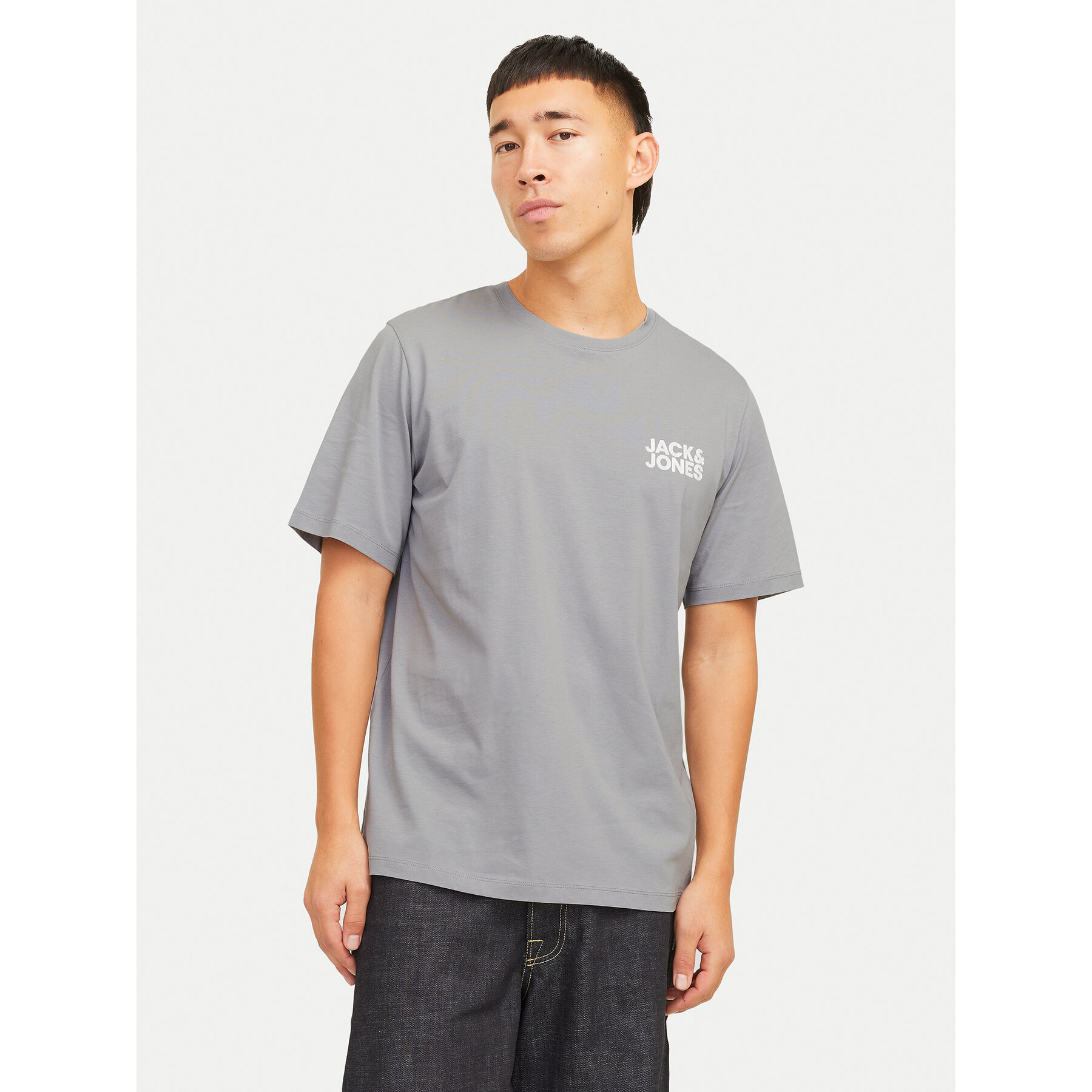 Jack & Jones T-shirt Corp Logo 12151955 Grigio Standard Fit