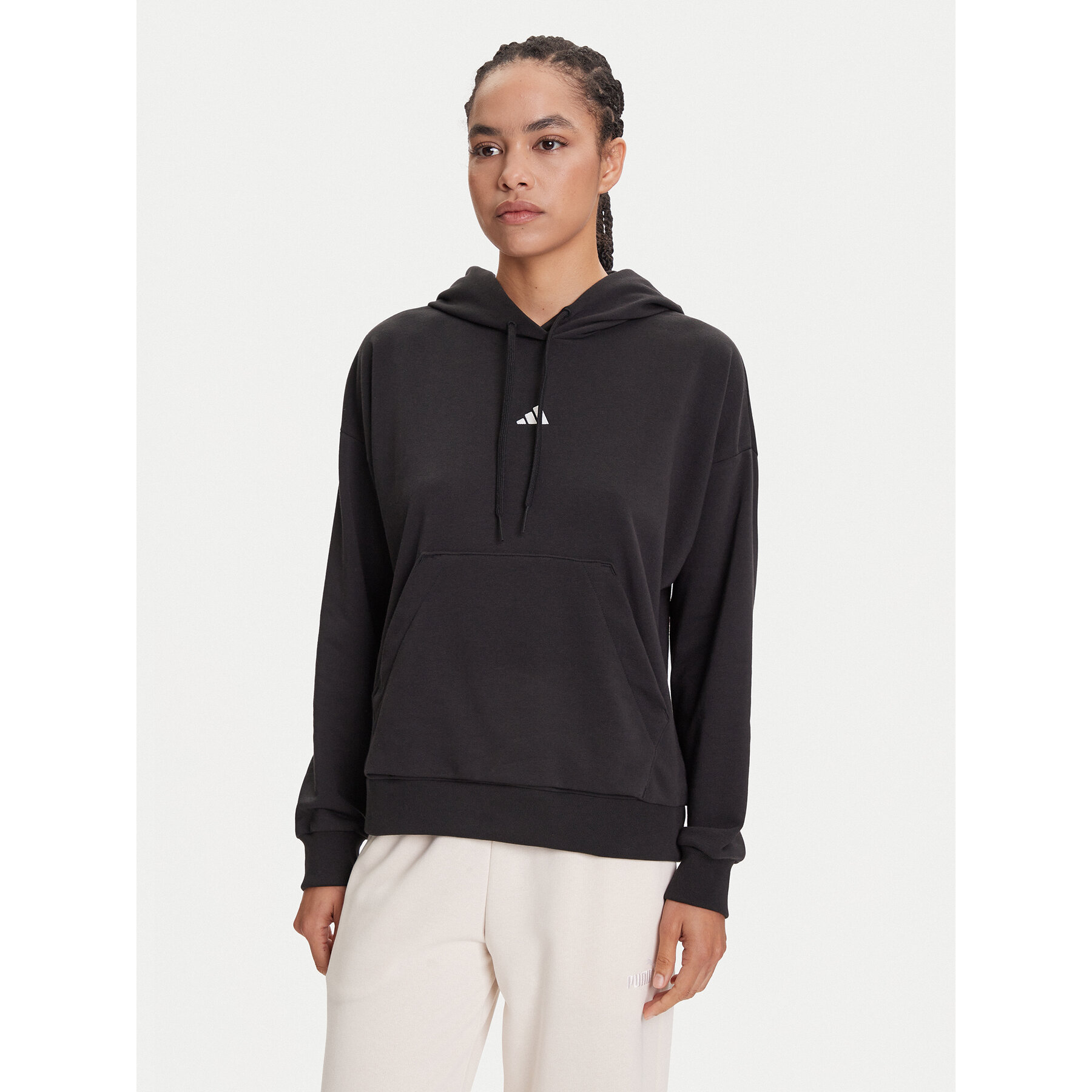 adidas Sweatshirt Essentials Small Logo JD7989 Schwarz Regular Fit