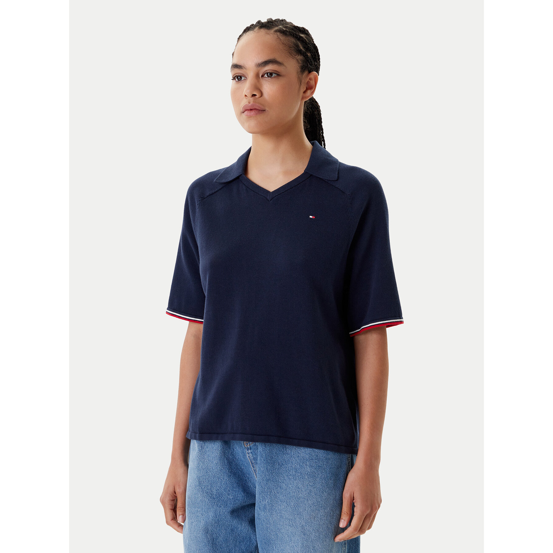 Tommy Hilfiger Polo WW0WW45694 Tamnoplava Regular Fit