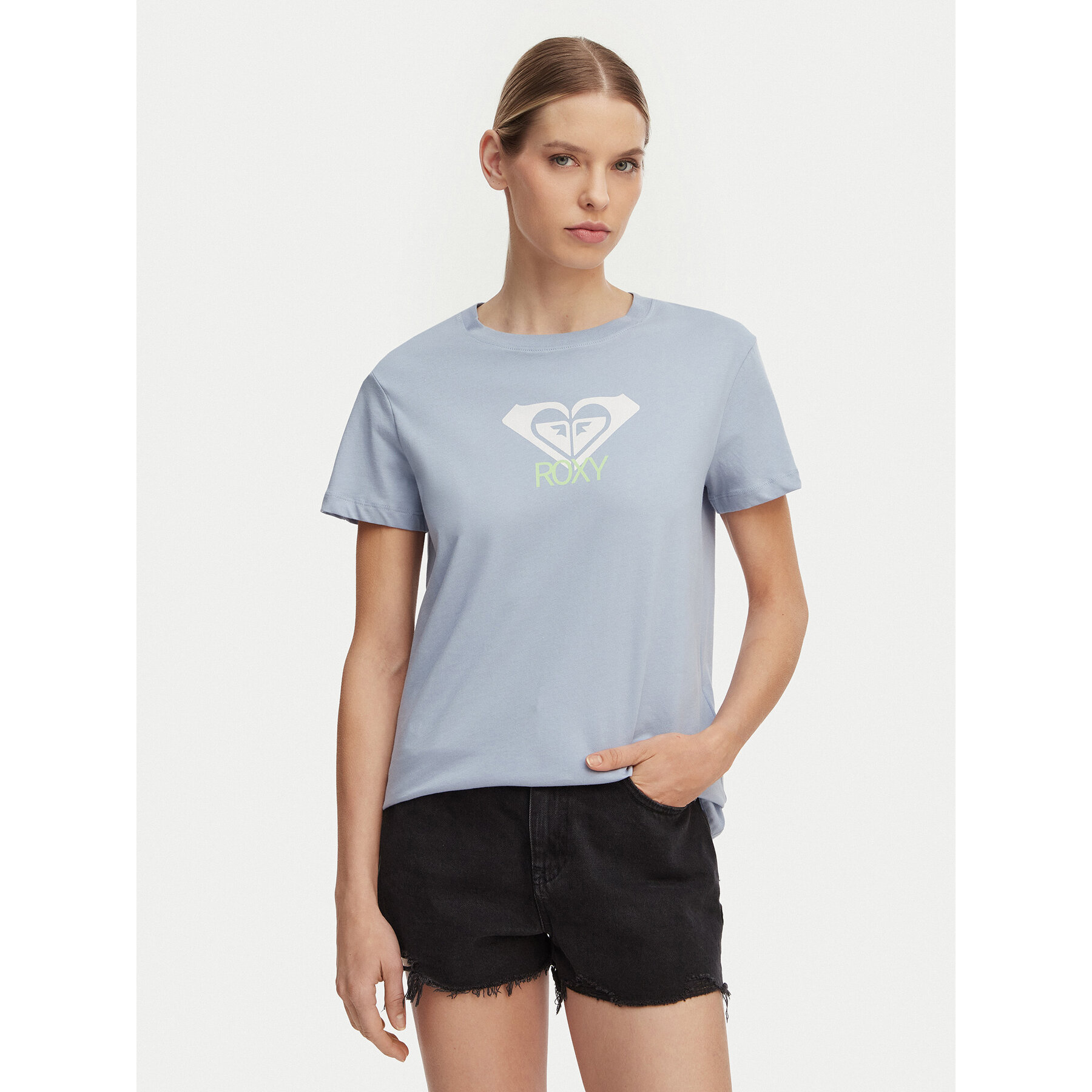 Roxy T-Shirt Ocean Road Art ERJZT06015 Γαλάζιο Regular Fit