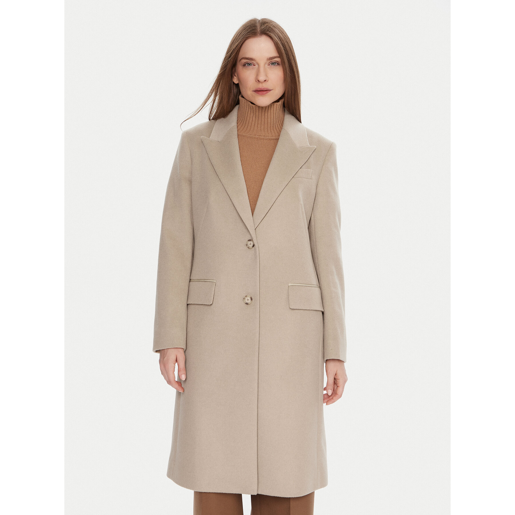 BOSS Wollmantel Classin 50548371 Beige Regular Fit