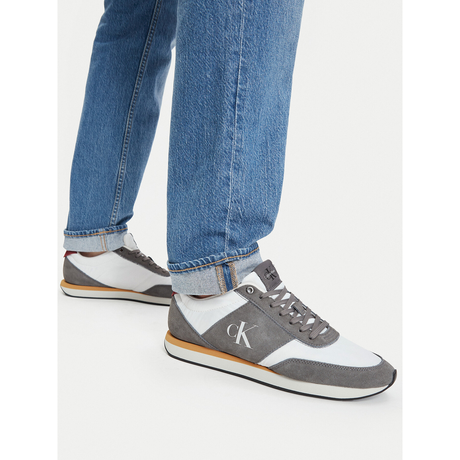 Tenisice Calvin Klein Retro Runner Band Lth-Su HM0HM02212 Siva
