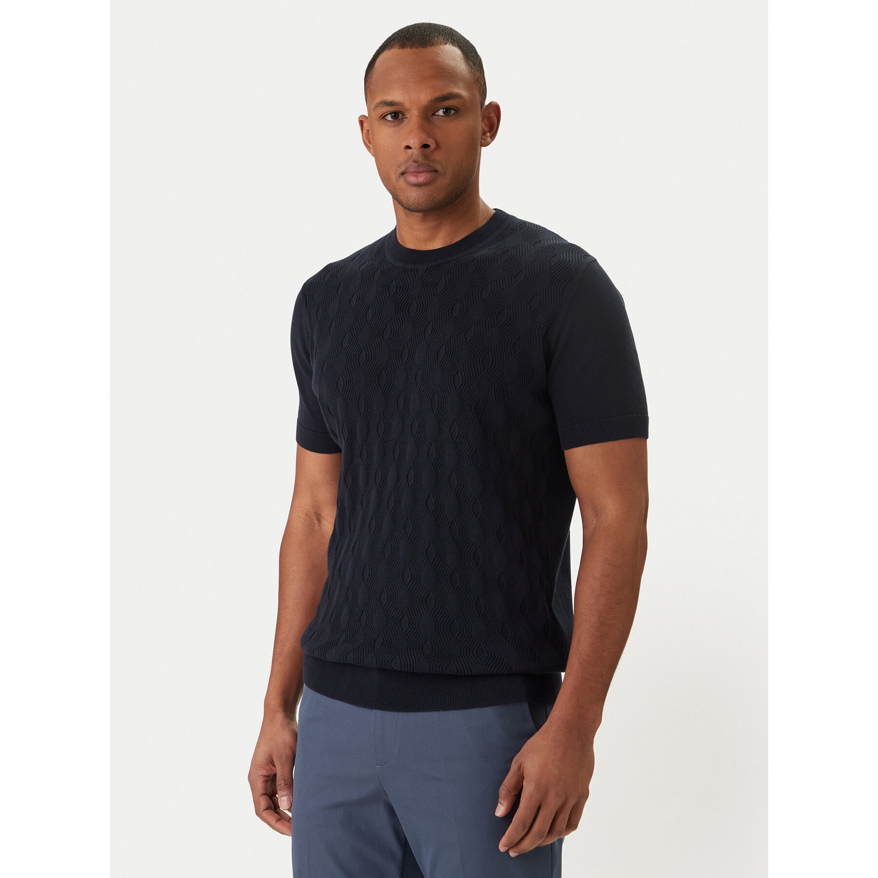 Karl Lagerfeld Maglione 655006 562301 Blu Scuro Slim Fit