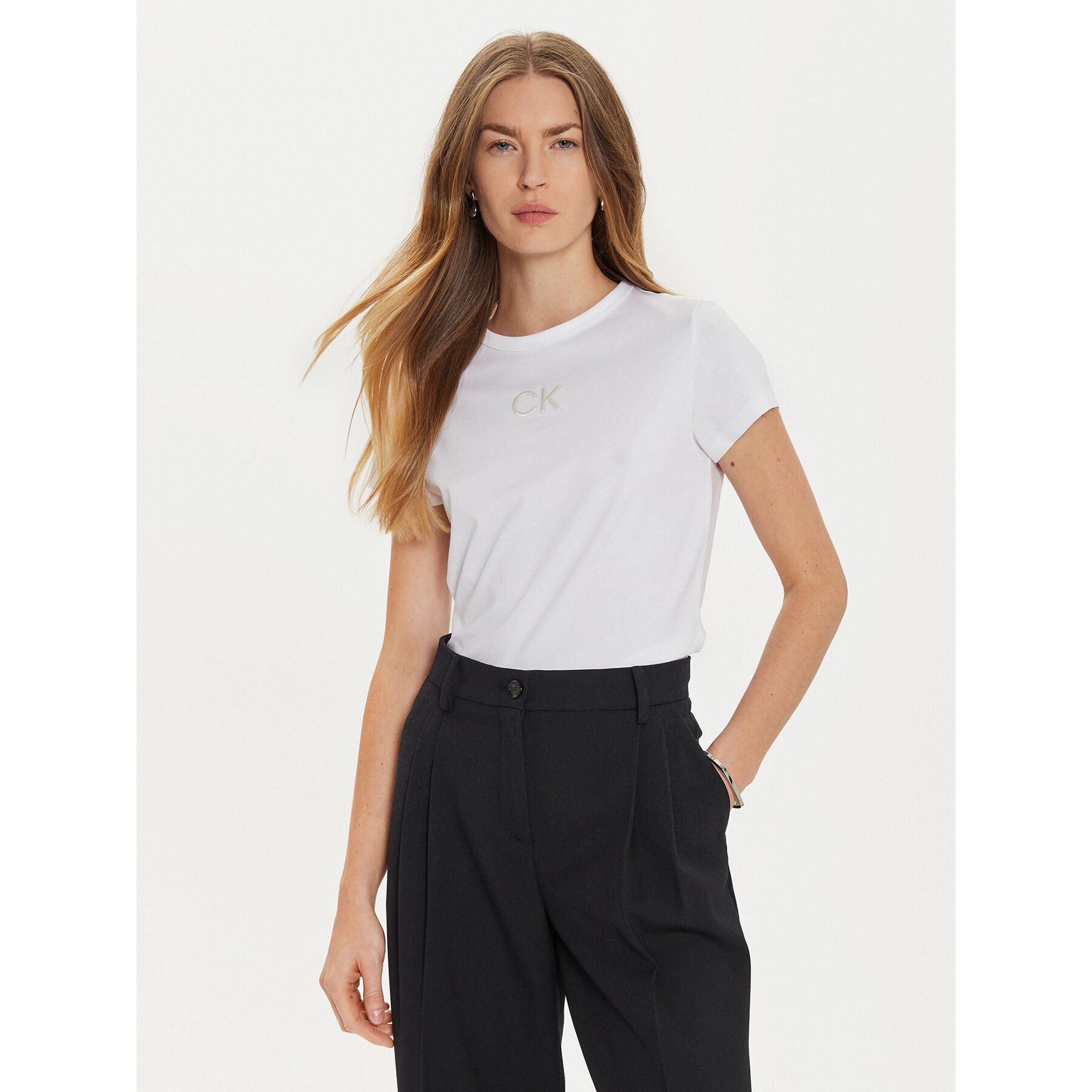 Calvin Klein T-shirt K20K207974 Bianco Regular Fit