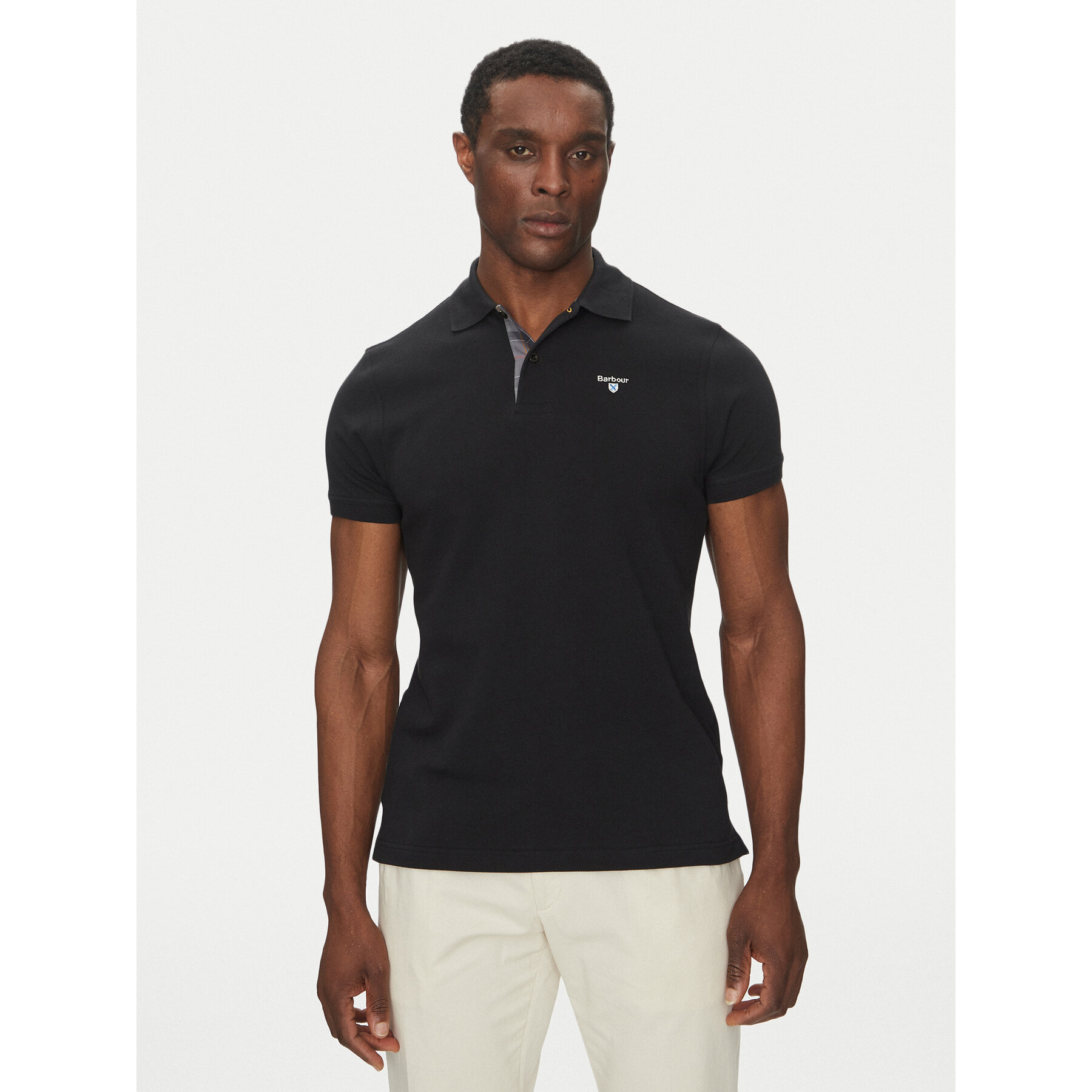 Barbour Polo Tartan MML0012BK31 Μαύρο Regular Fit