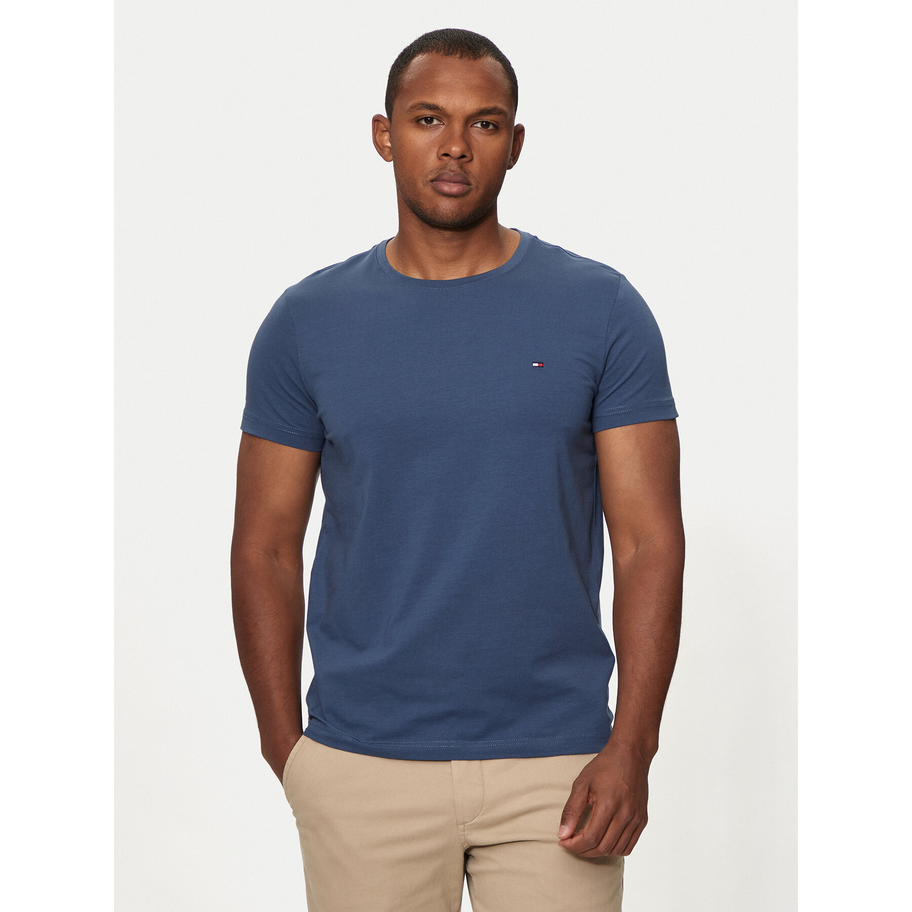 Tommy Hilfiger Marškinėliai MW0MW10800 Mėlyna Slim Fit