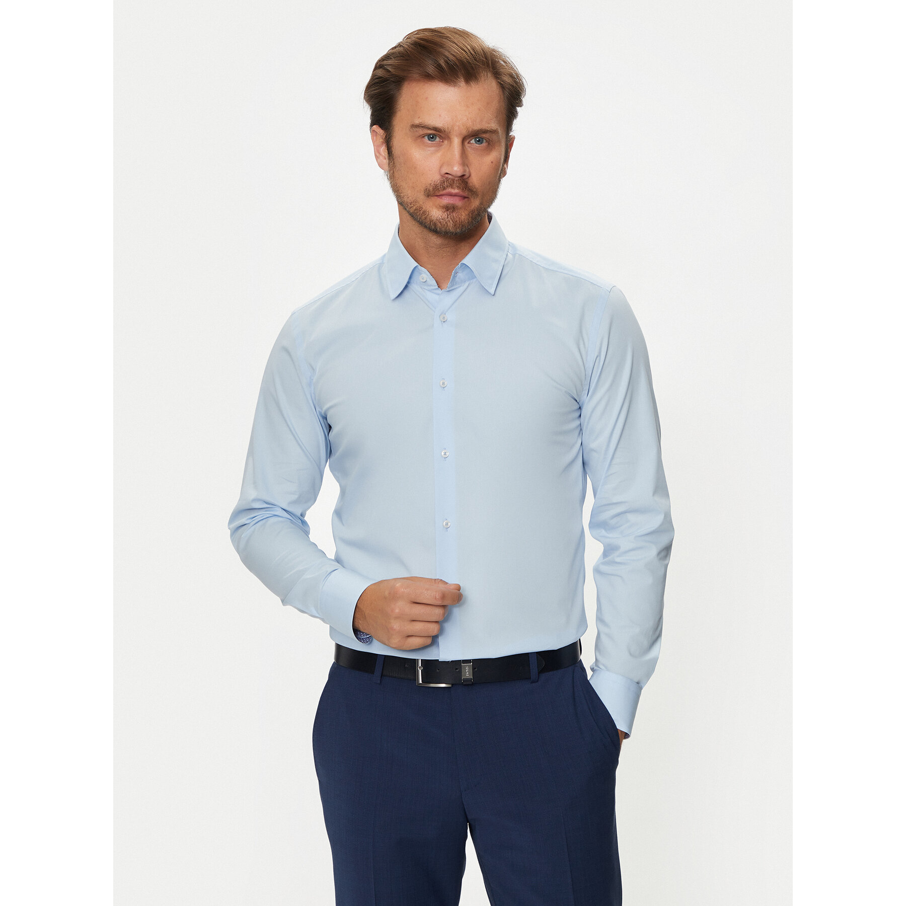 BOSS Hemd H-Hank 50519859 Hellblau Slim Fit