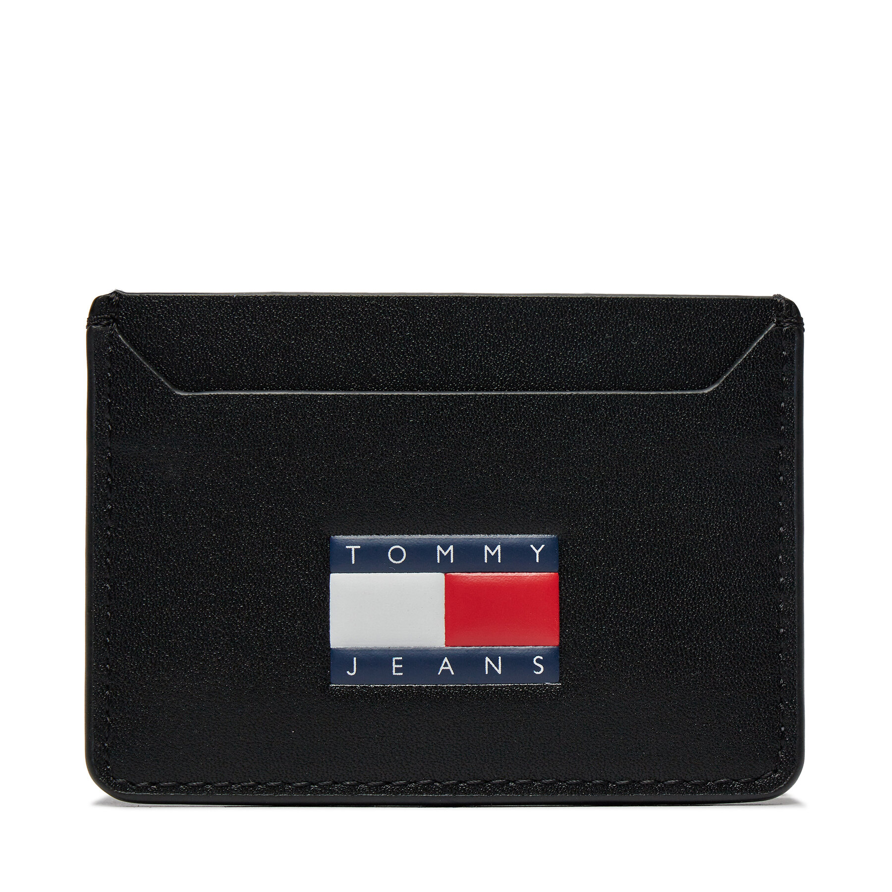 Etui pentru carduri Tommy Jeans Tjm Heritage Leather Cc Holder AM0AM12085 Negru