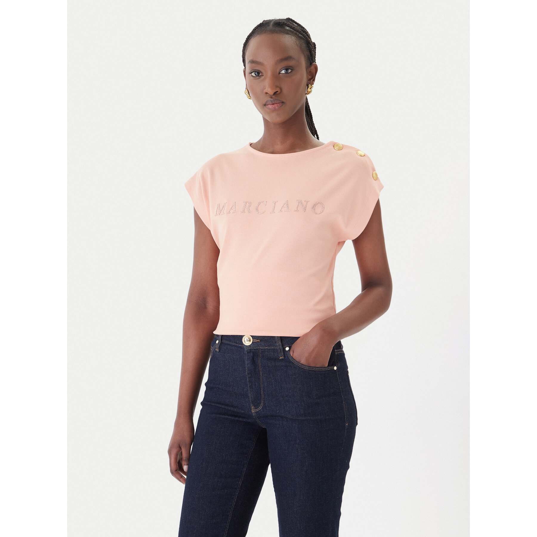 Marciano Guess T-Shirt G6GI04 K3505 Πορτοκαλί Regular Fit