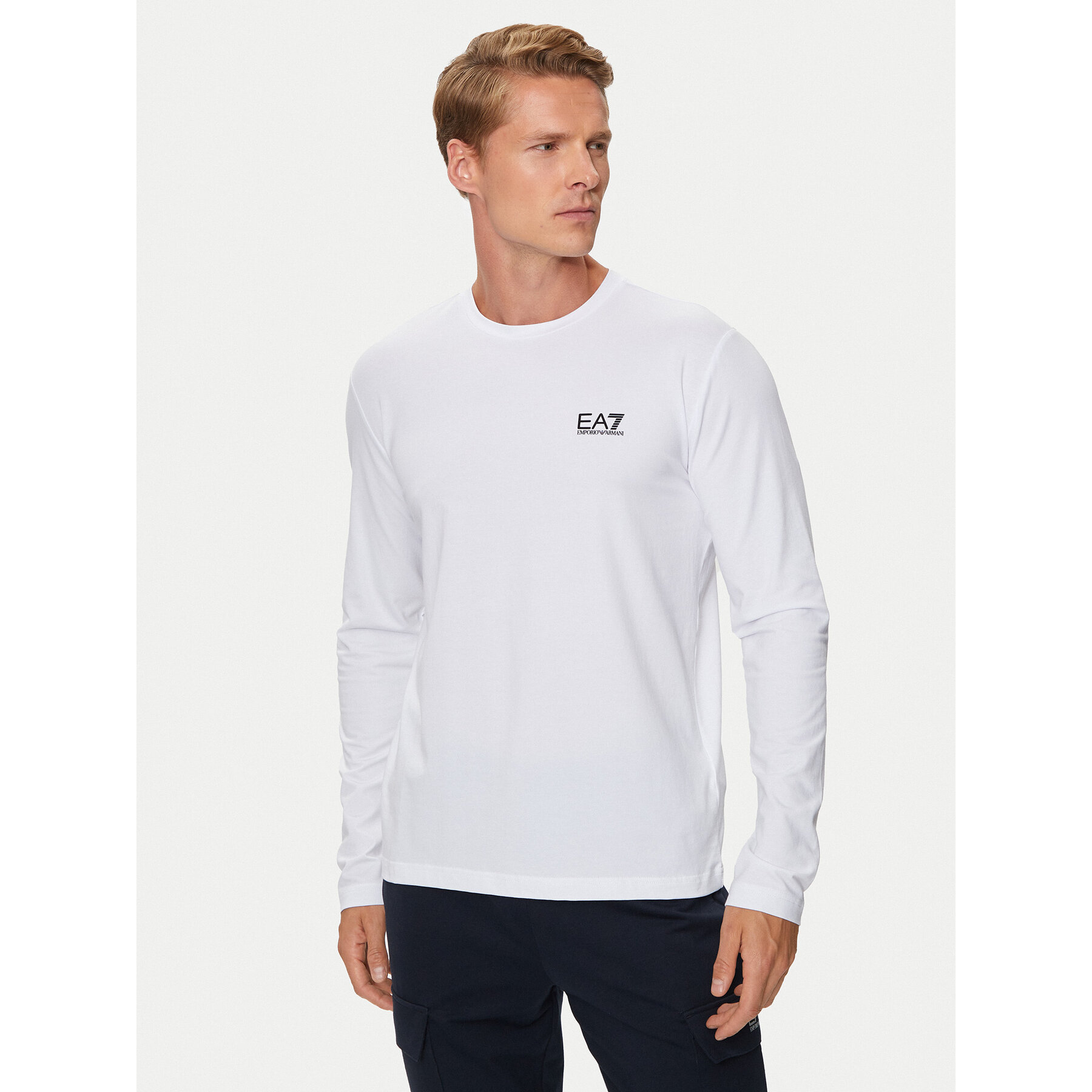 EA7 Emporio Armani Longsleeve 8NPT28 Pjvqz 1100 Weiß Regular Fit