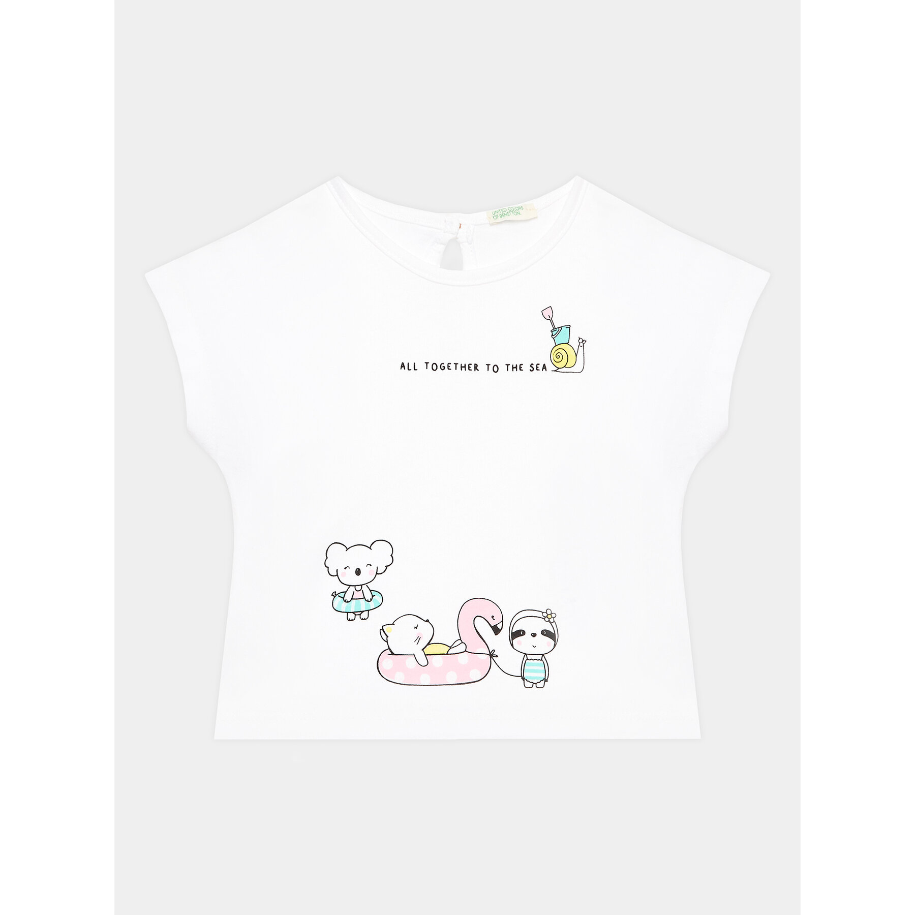 United Colors Of Benetton T-Shirt 3I1XA102W Λευκό Regular Fit