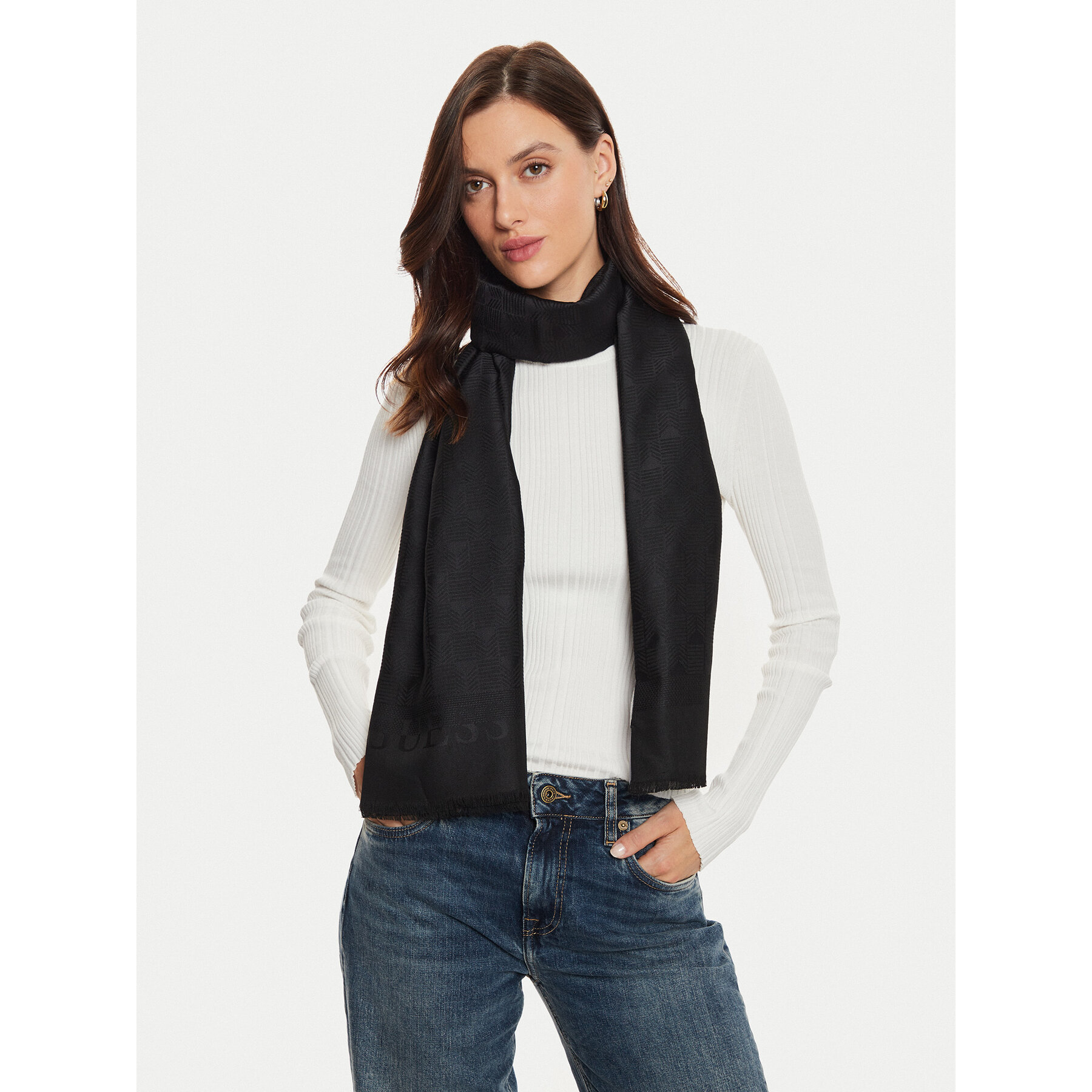 Fular Guess AM9437 POL03 Negru