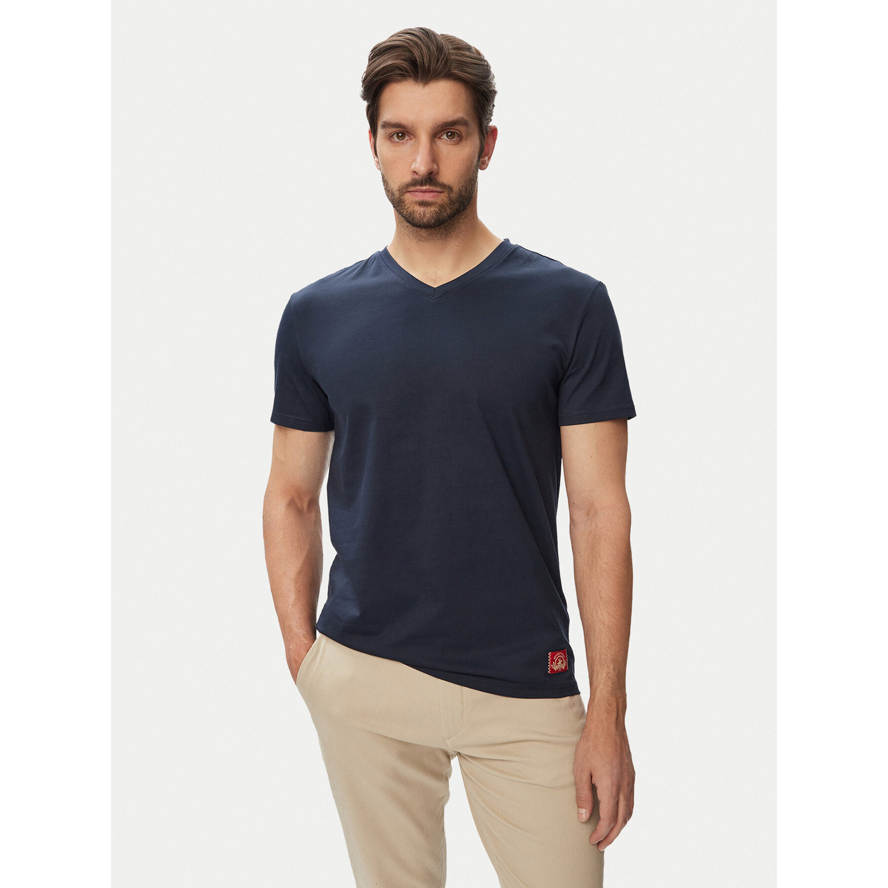 Beverly Hills Polo Club T-Shirt W126-BHMTS-1019-19X Dunkelblau Regular Fit