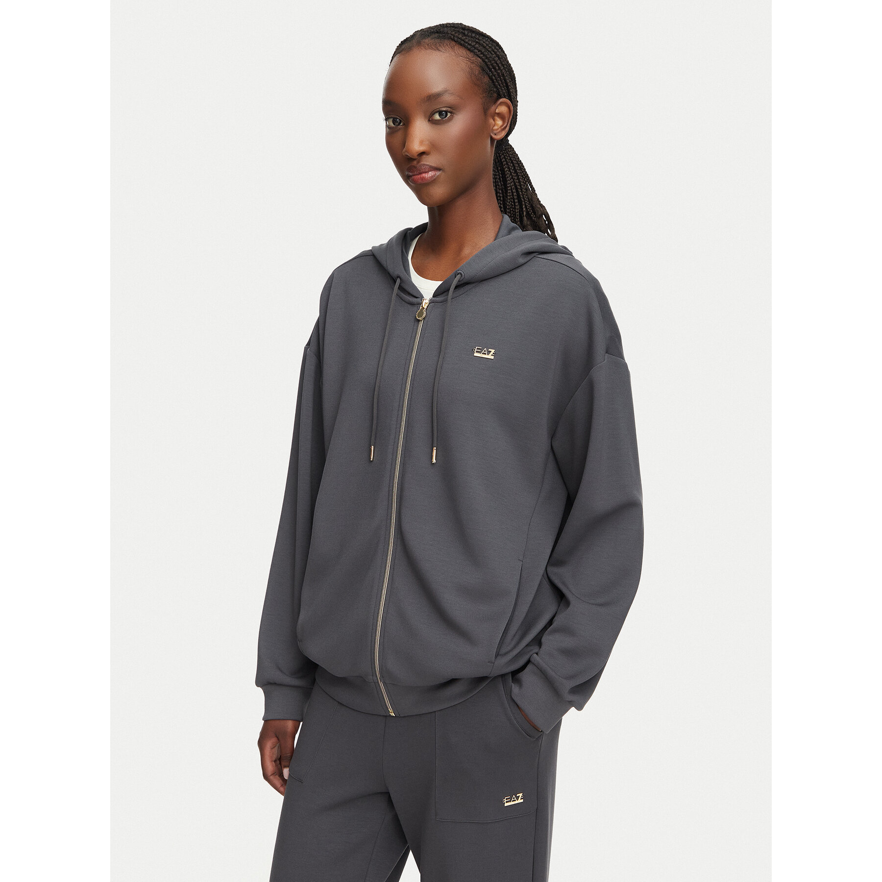 EA7 Emporio Armani Sweatshirt 7W000192 AF24375 U8117 Dunkelgrau Relaxed Fit