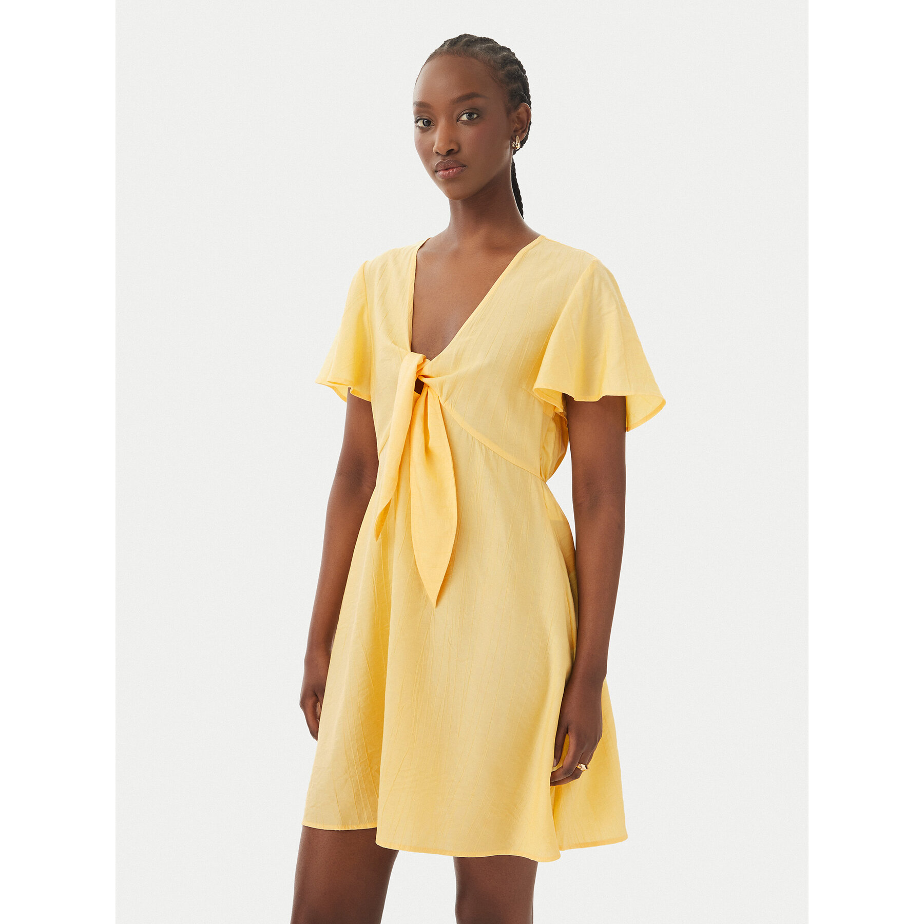 Vero Moda Kleid für den Alltag Vira 10340739 Gelb Regular Fit