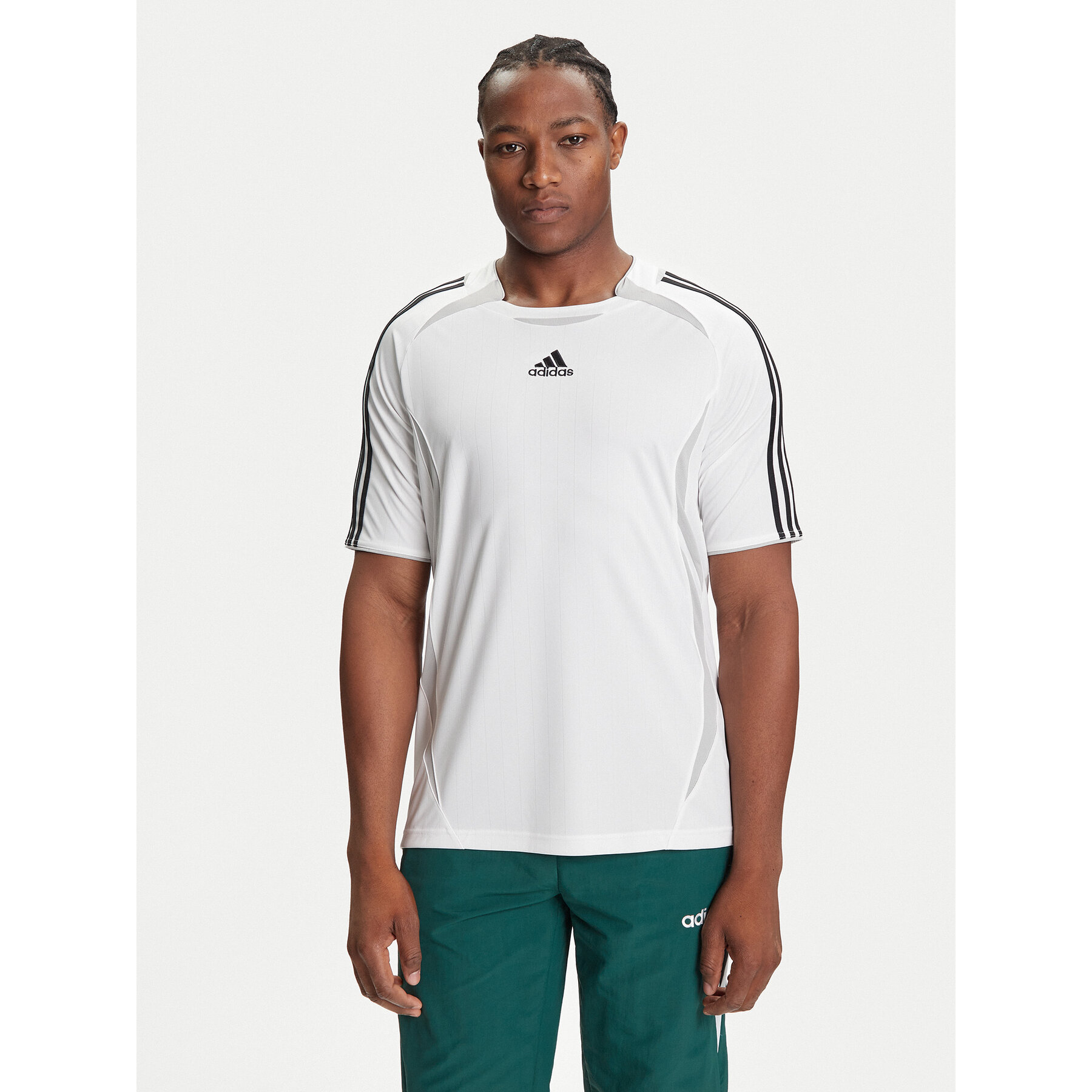adidas T-Shirt Teamgeist adicolor JW5874 Λευκό Loose Fit
