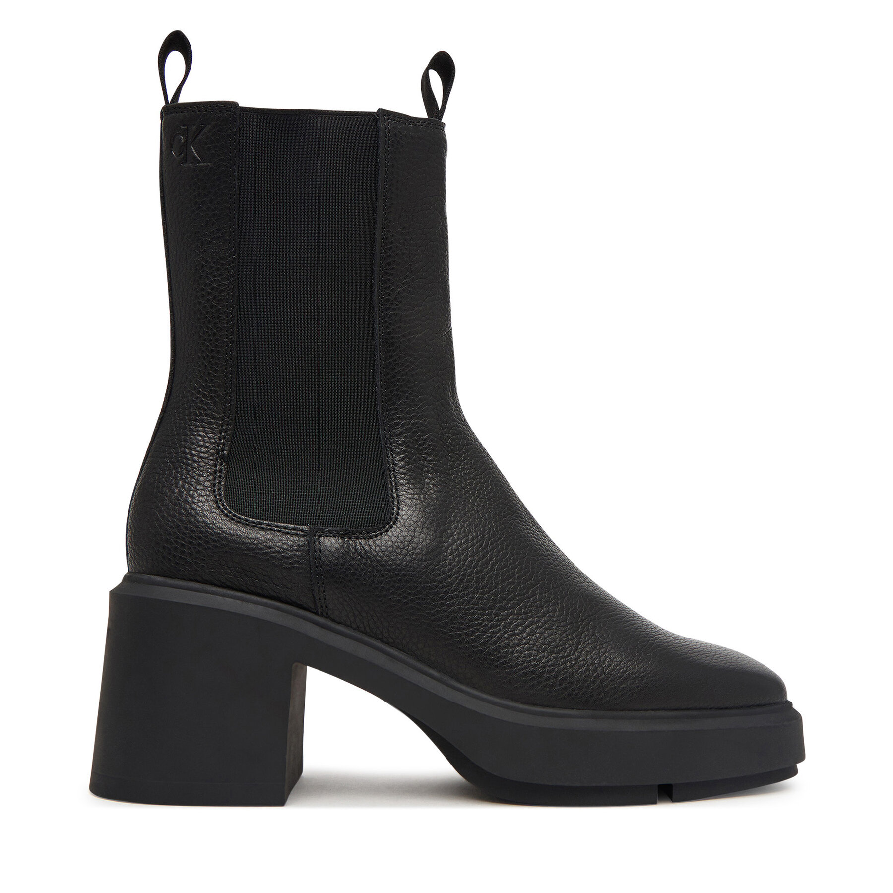 Боти Calvin Klein Block Heel Chelsea Boot Lth HW0HW03694 Черен
