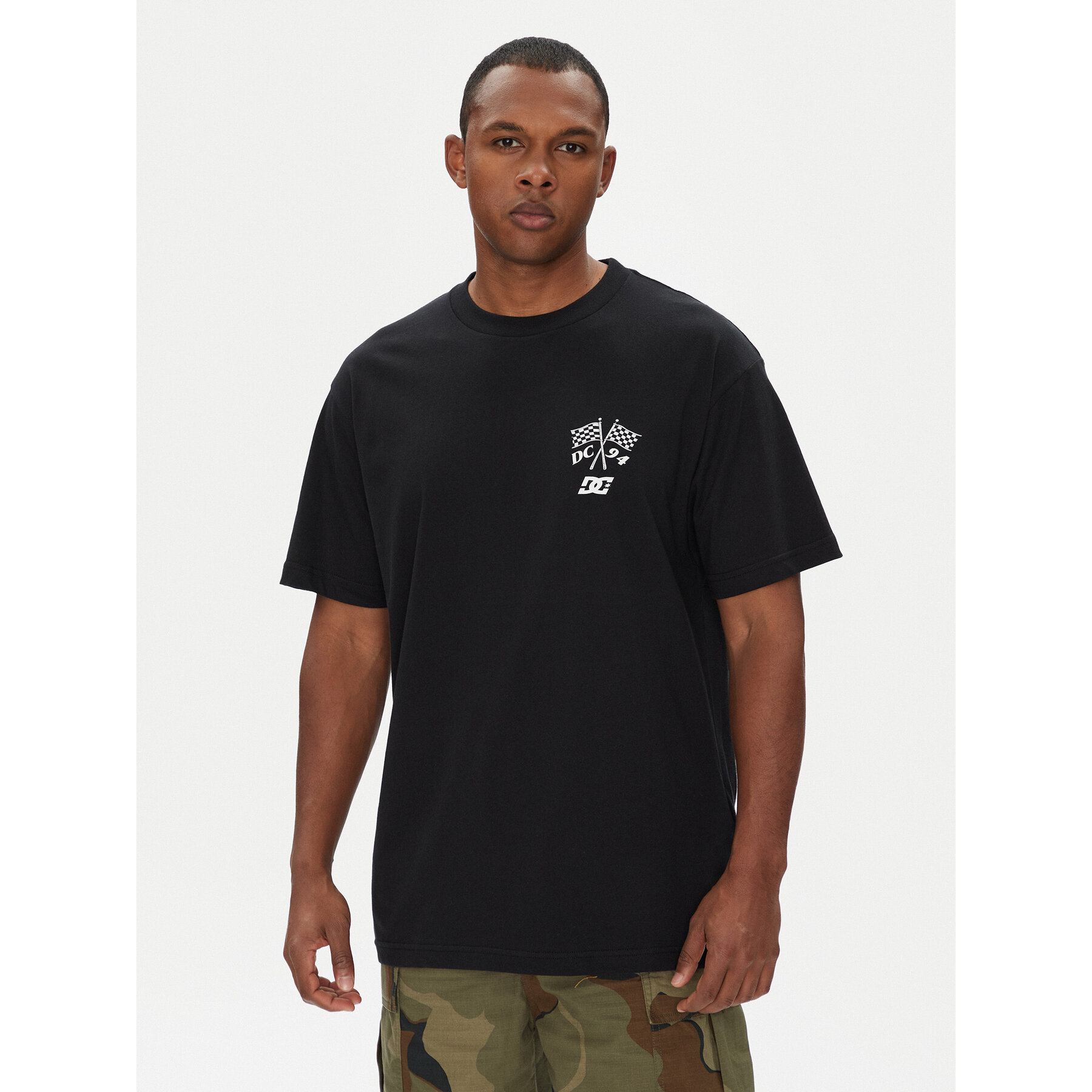 DC Shoes Majica ADYZT05467 Črna Regular Fit