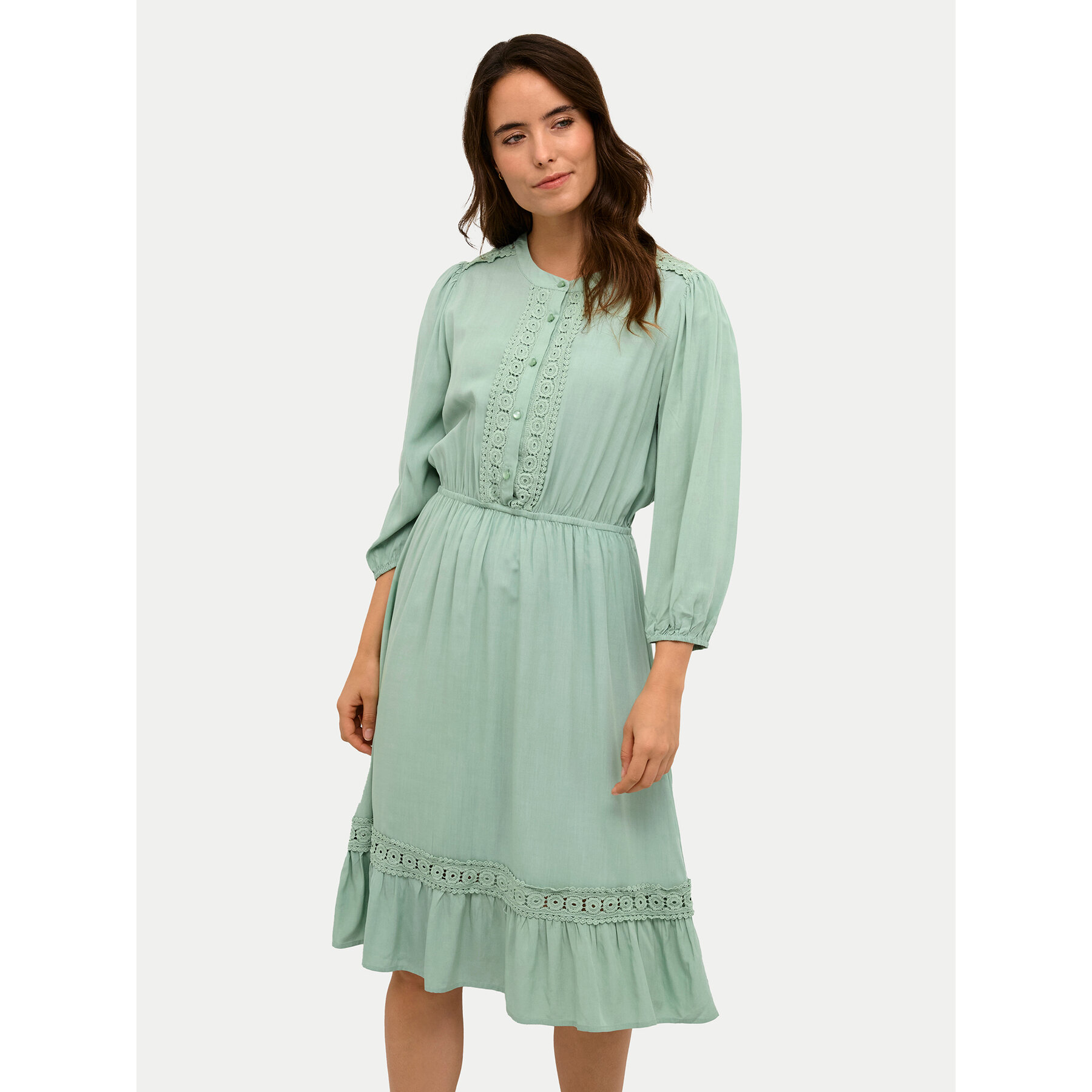 Kaffe Sommerkleid Freya 10507544 Grün Regular Fit