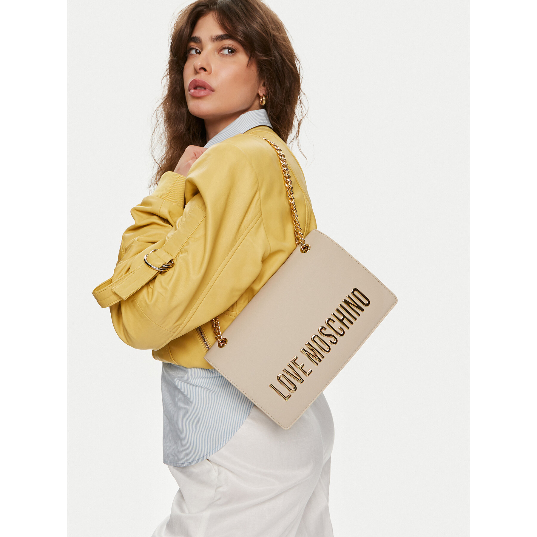 Kabelka LOVE MOSCHINO JC4192PP1LKD0110 Krémová