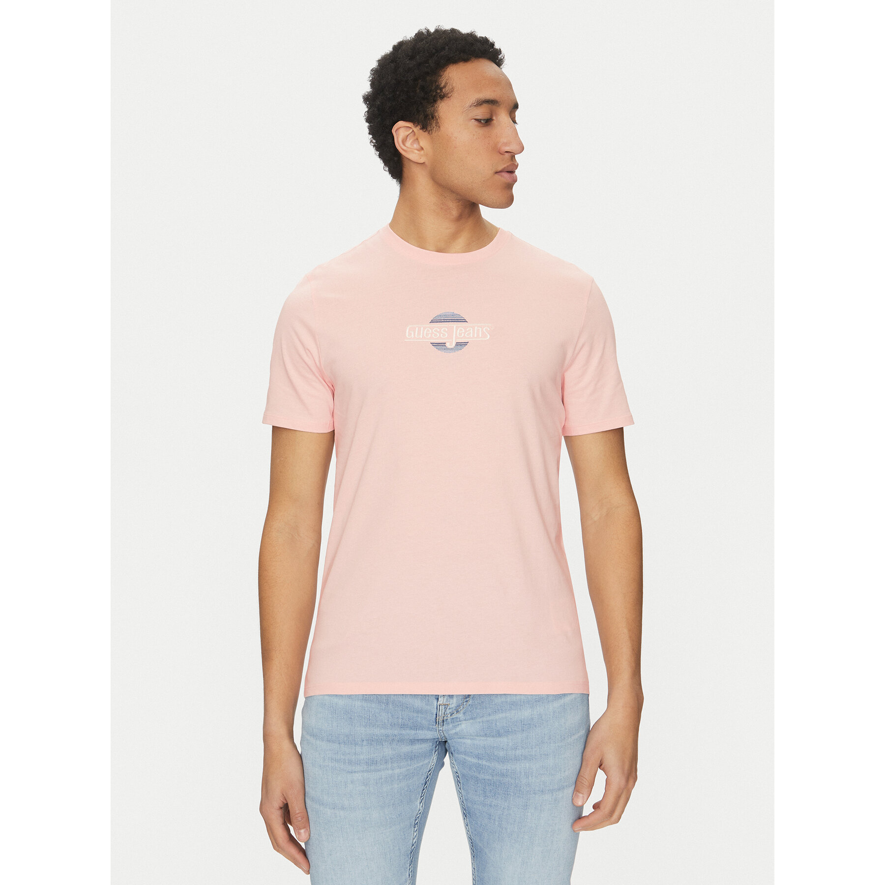 Guess Jeans T-Shirt M5GI23 K8HM0 Μπεζ Slim Fit