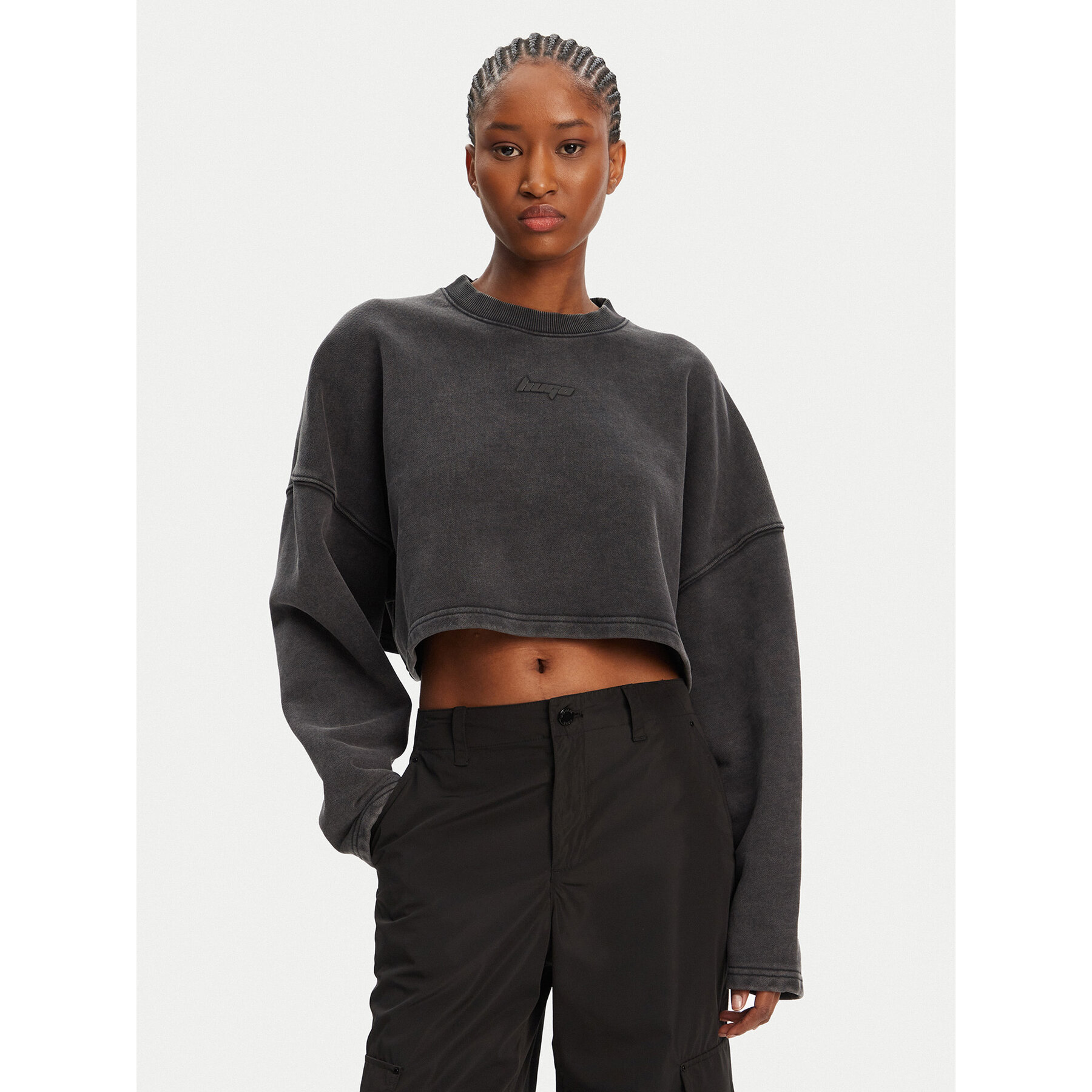 HUGO Sweatshirt Derissa_B 50545035 Schwarz Relaxed Fit