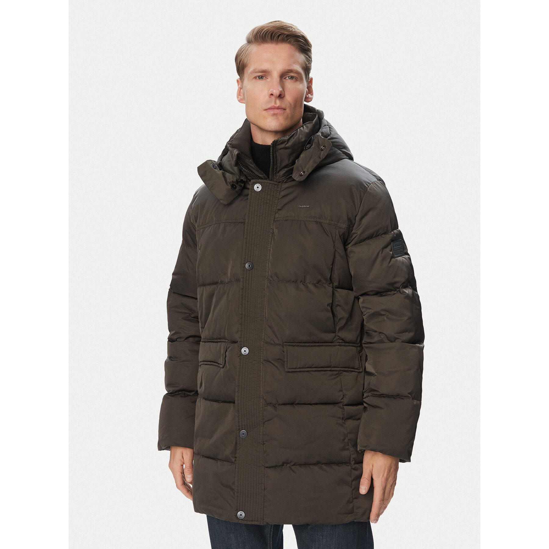 G-STAR Zimska jakna Element Pod Hod D29834-E623 Tamno zelena Regular Fit