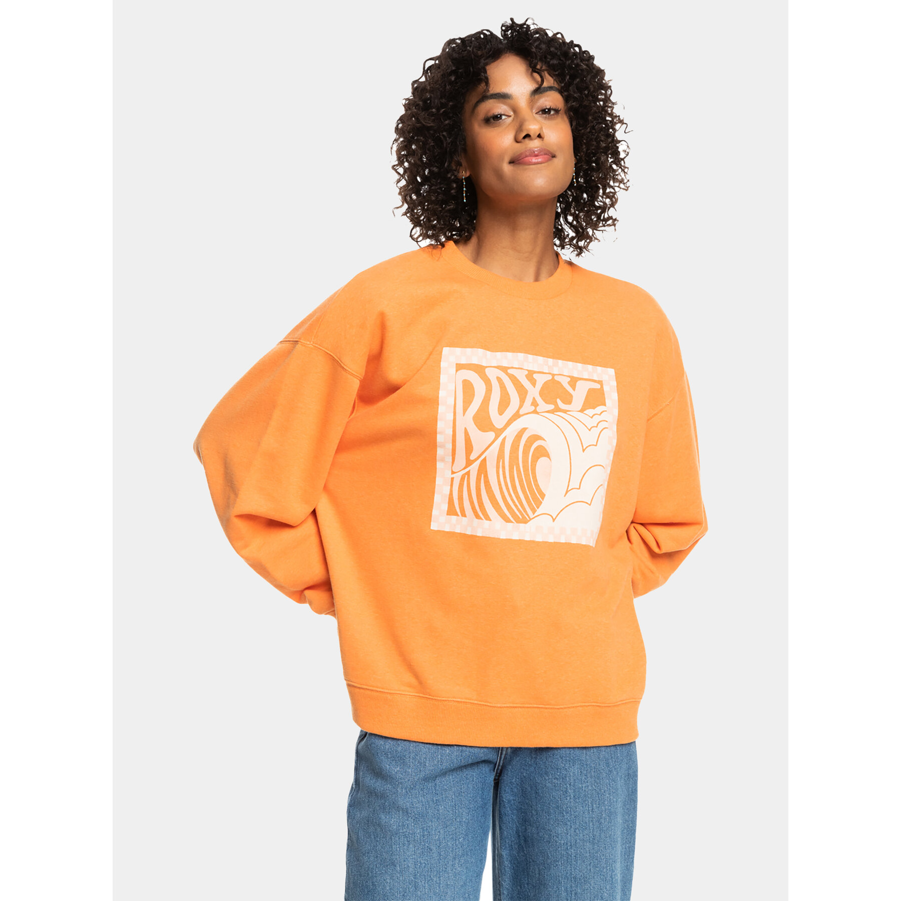 Roxy Sweatshirt Take Yourplaceb Otlr ERJFT04745 Orange Regular Fit
